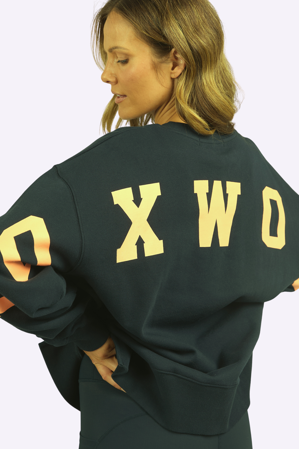 Foxwood Interval Crew - Navy/Neon Yellow