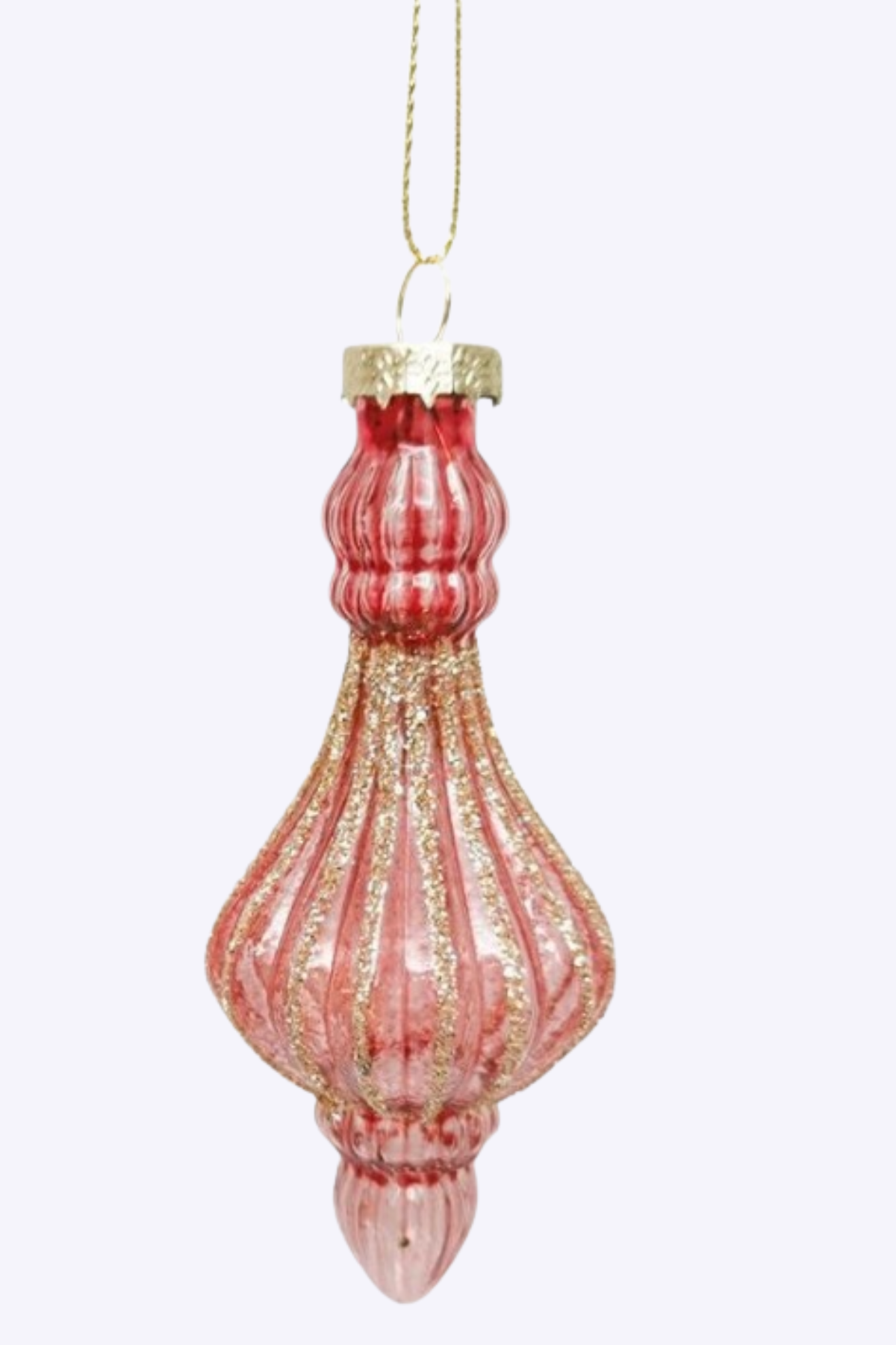 Bulb & Drop Glass Baubles - Pink