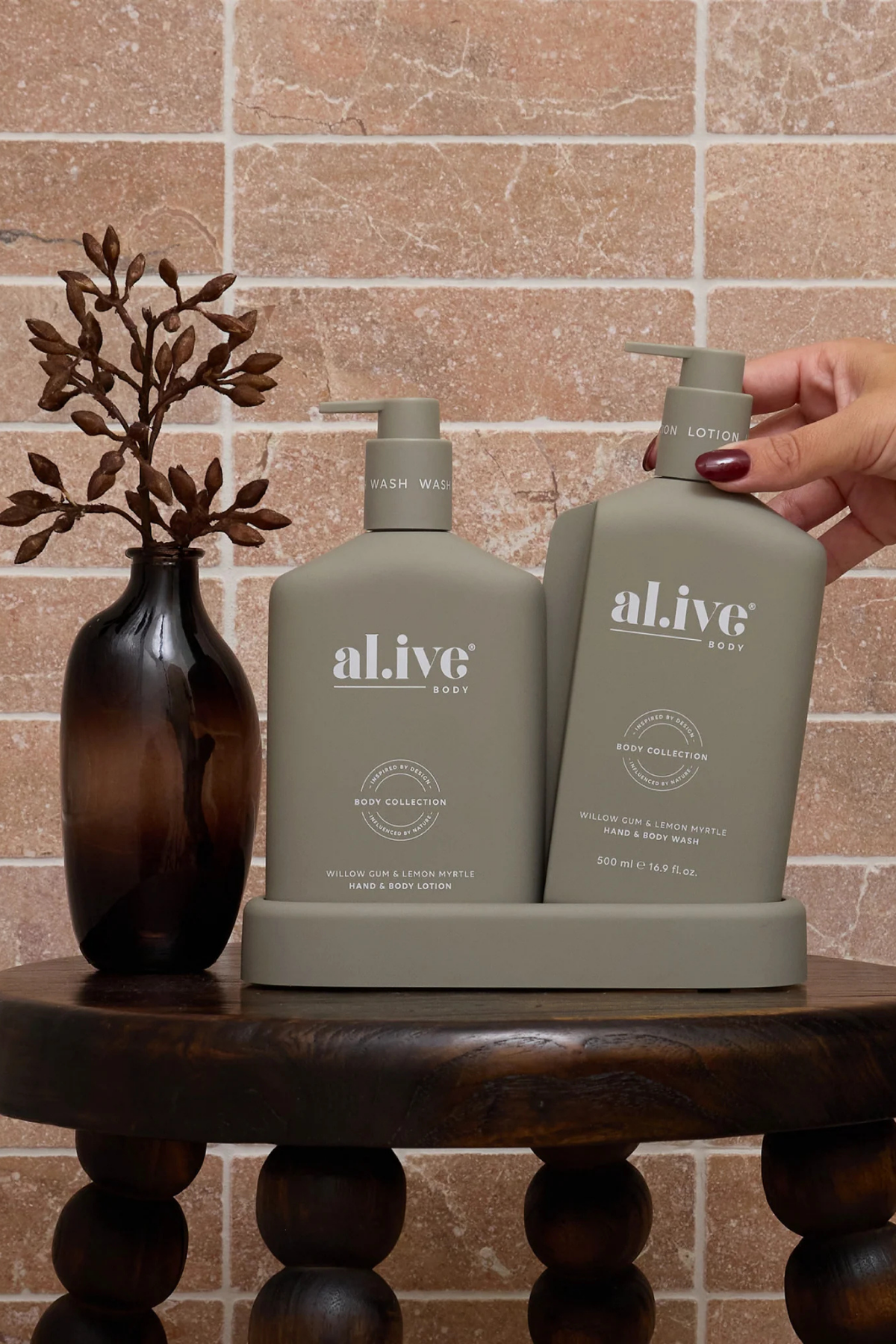 “Alive Wash & Lotion Duo + Tray - Willow Gum & Lemon Myrtle"