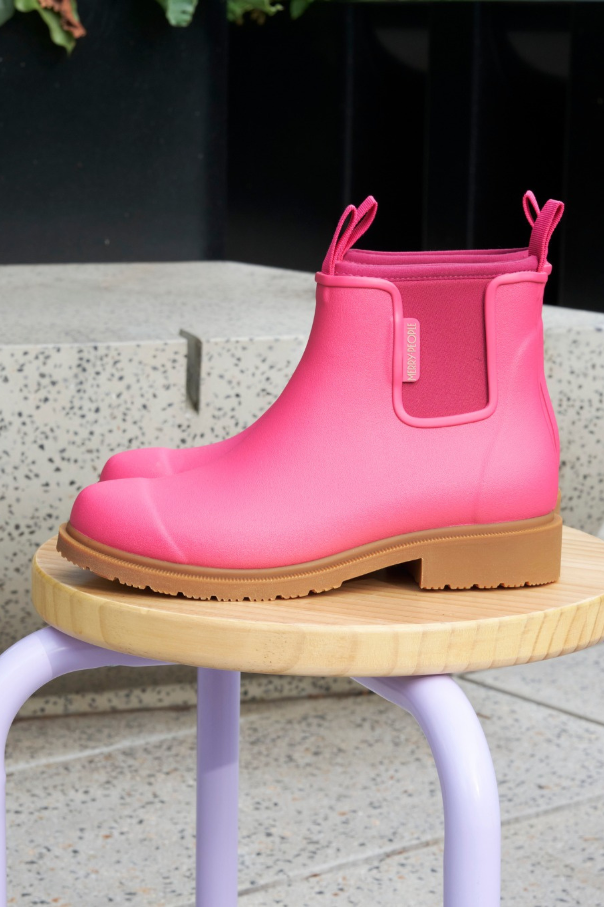 Merry People Bobbi Gumboots/Rainboots - Fuchsia