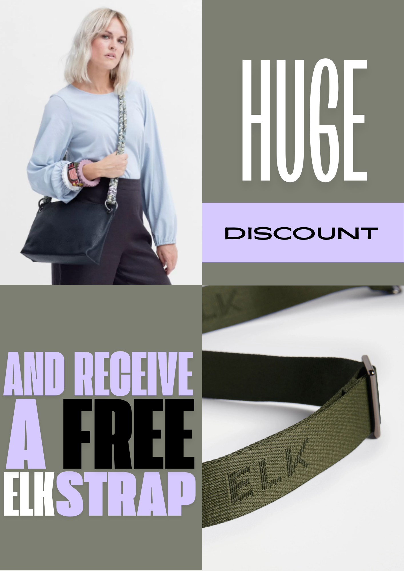 Jalta Small Bag with FREE Elk Logo Strap