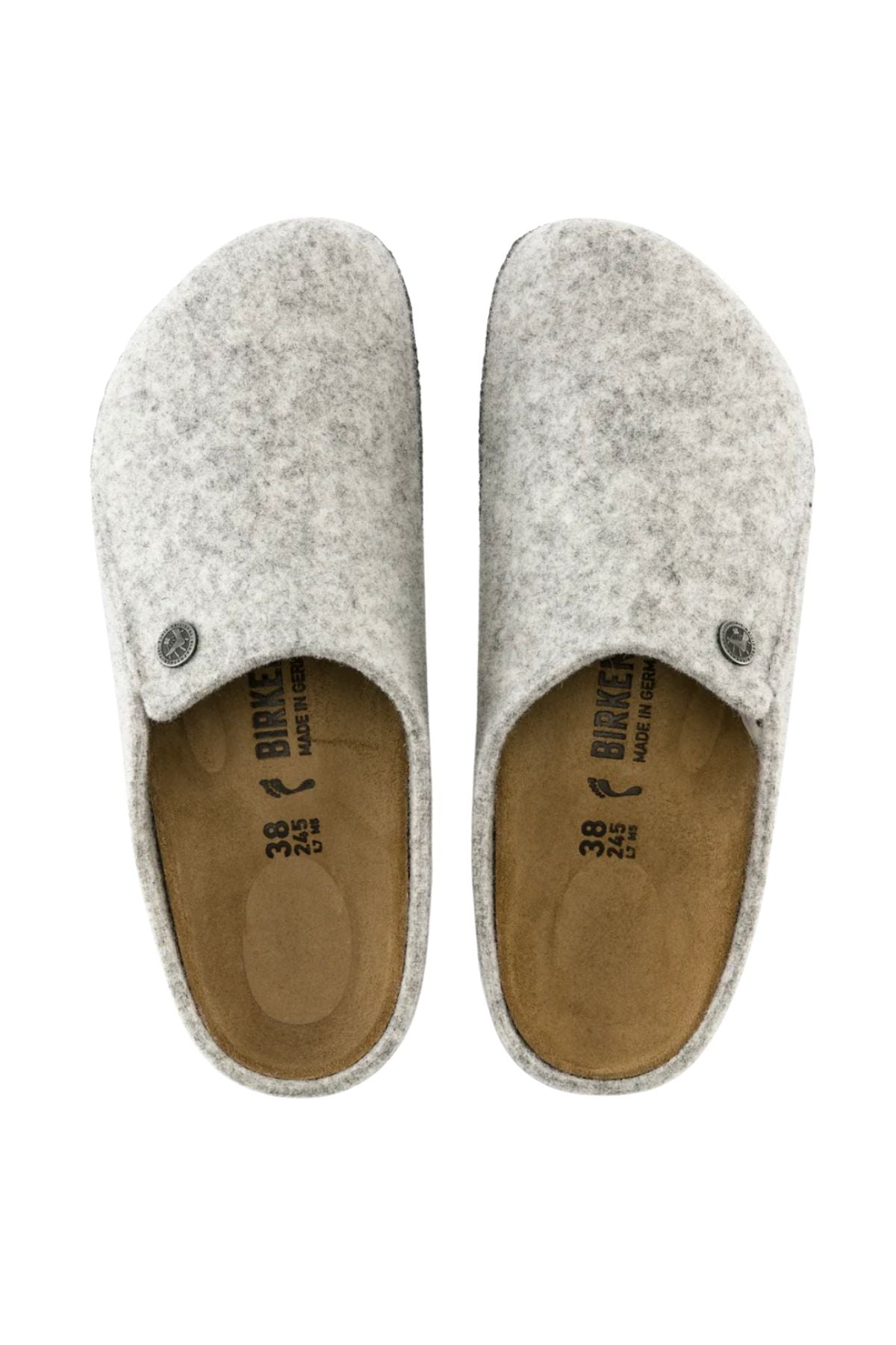 Birkenstock Zermatt Wool Felt Slipper - Lt Grey
