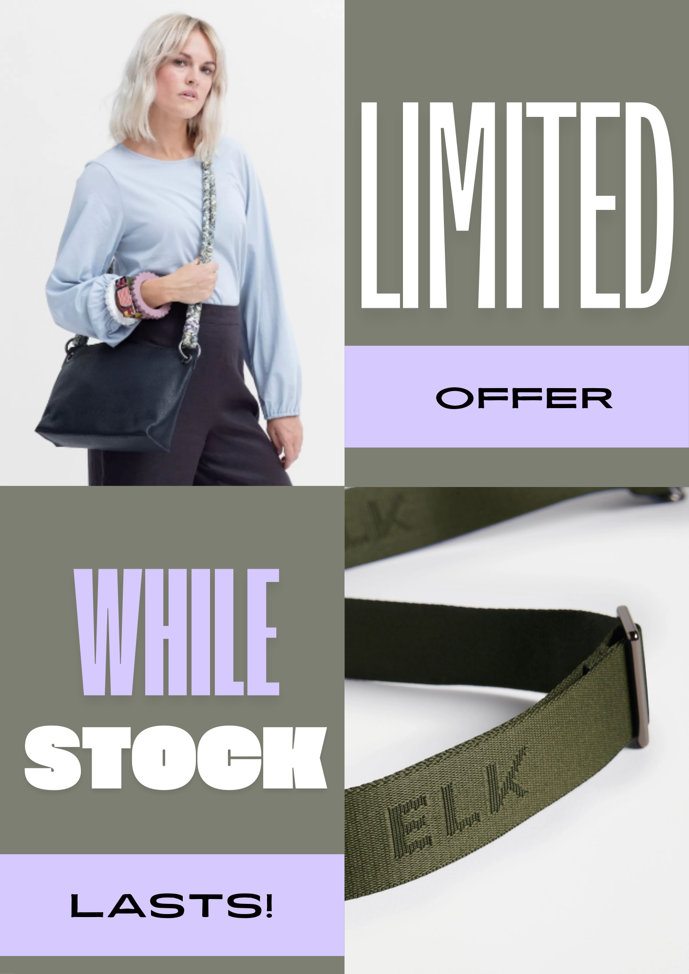 Jalta Small Bag with FREE Elk Logo Strap