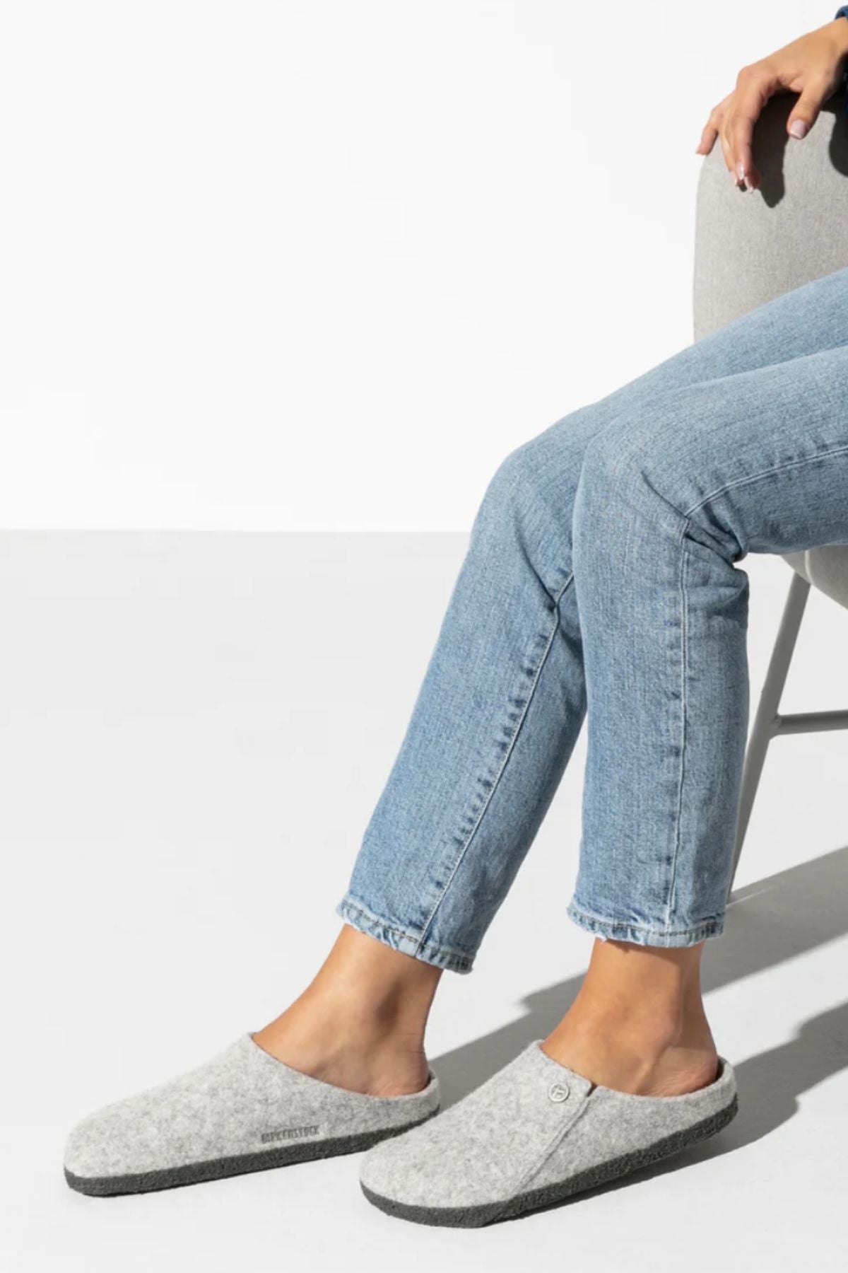 Birkenstock Zermatt Wool Felt Slipper - Lt Grey