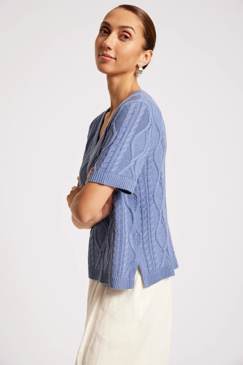 Casa Cable V Knit - Marine