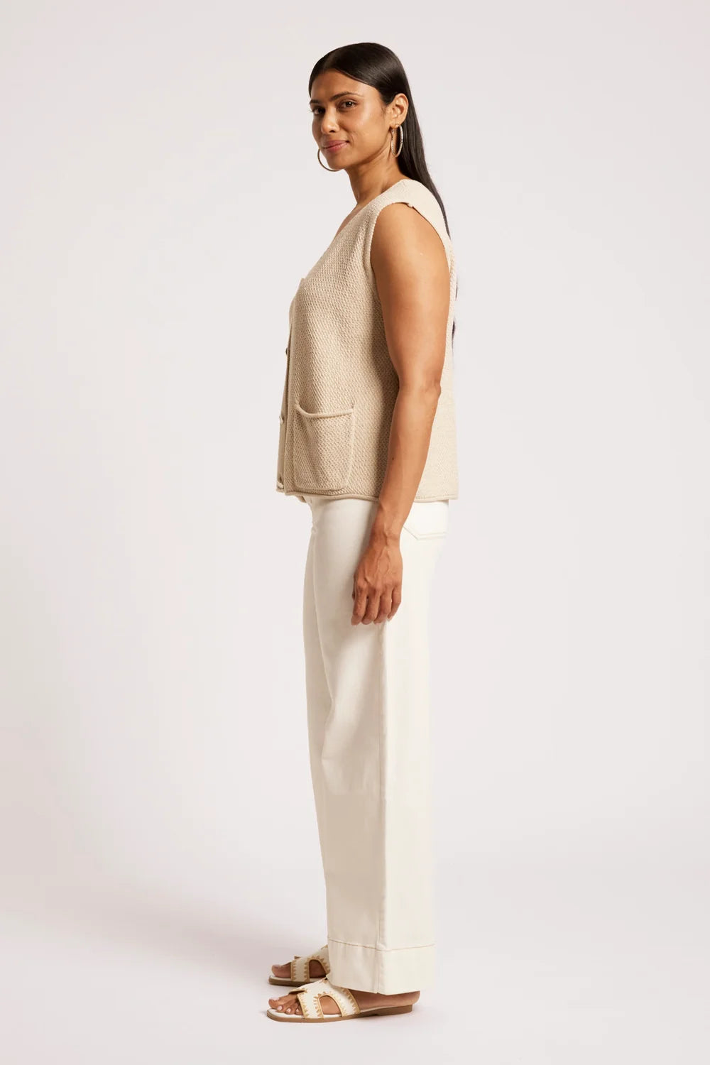 Maris Knit Vest - Tusk