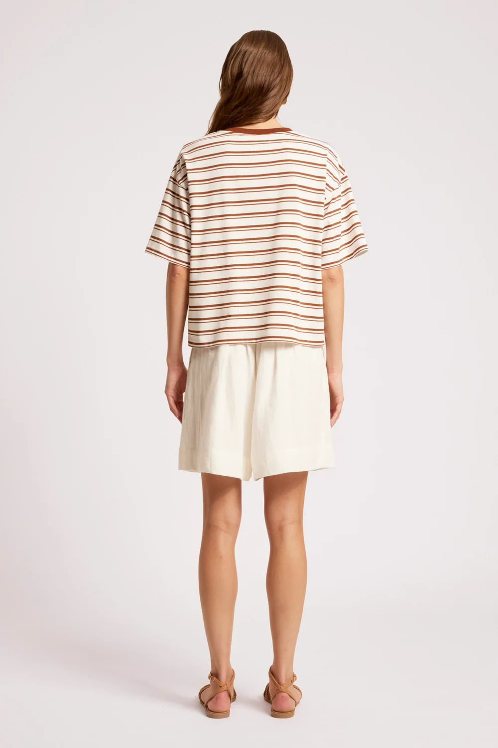 Paloma Striped Tshirt - Dune / White