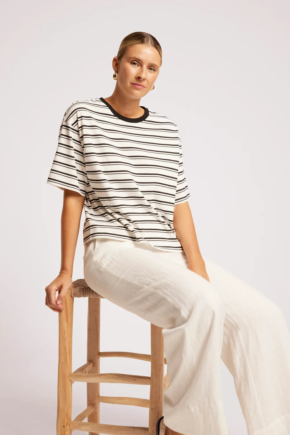 Paloma Striped Tshirt - Black / White