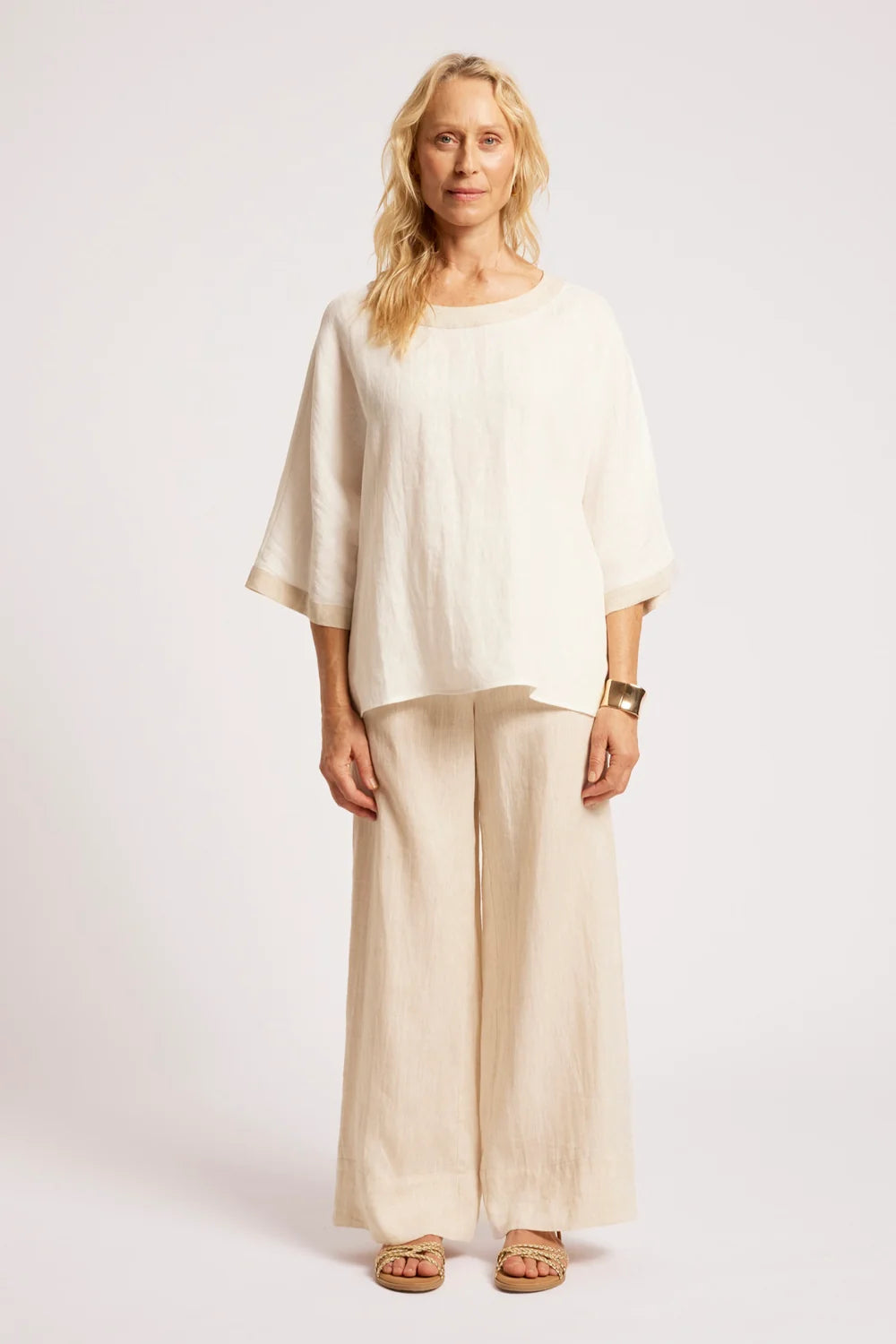 Maris Relaxed Splice Top - White / Tusk