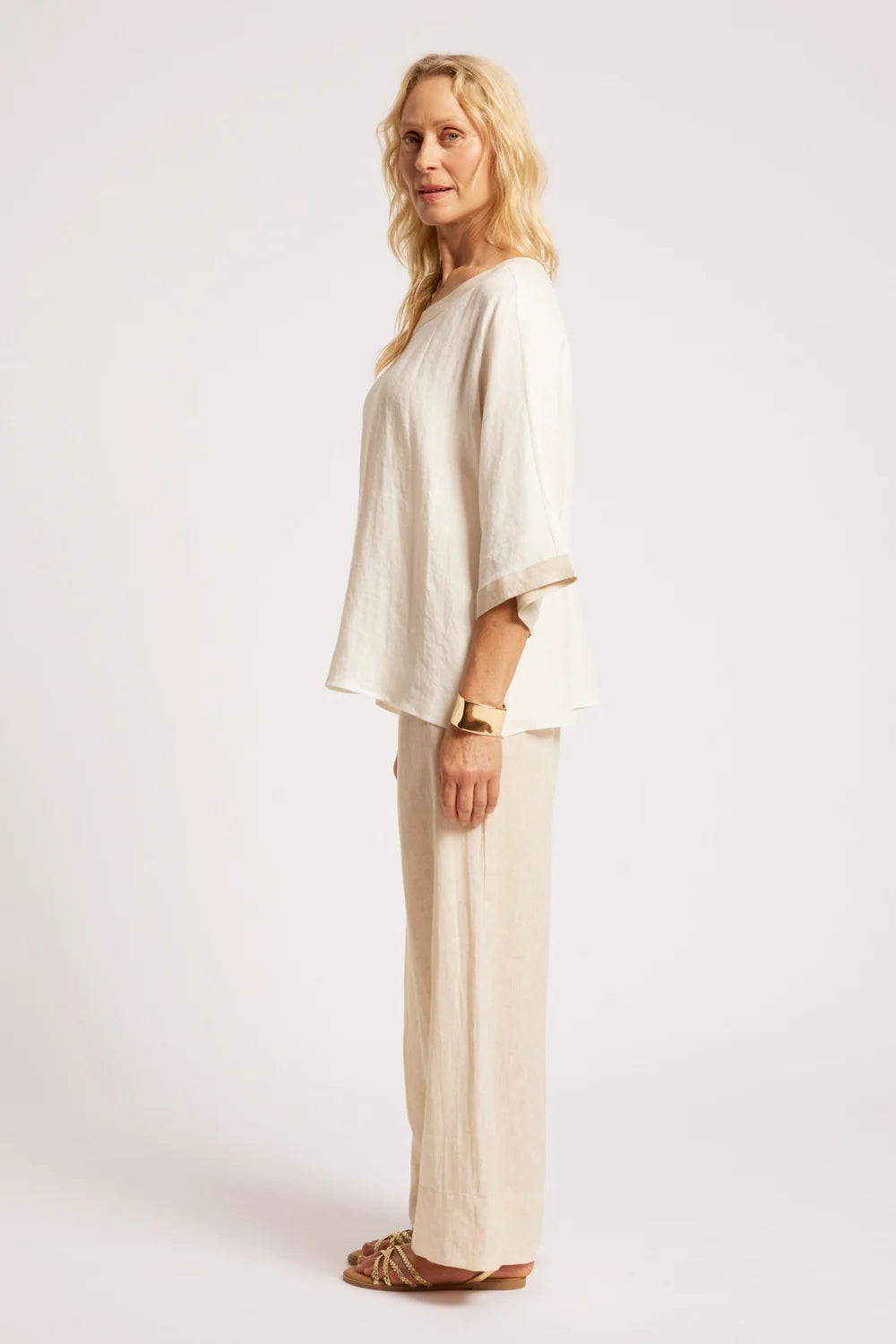 Maris Relaxed Splice Top - White / Tusk