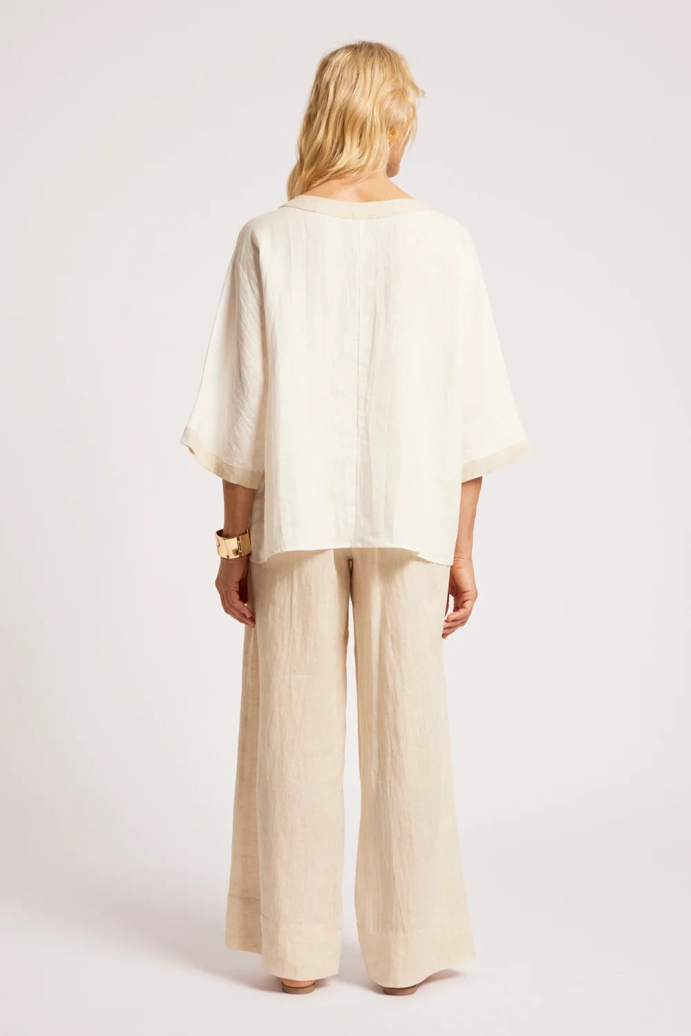 Maris Relaxed Splice Top - White / Tusk