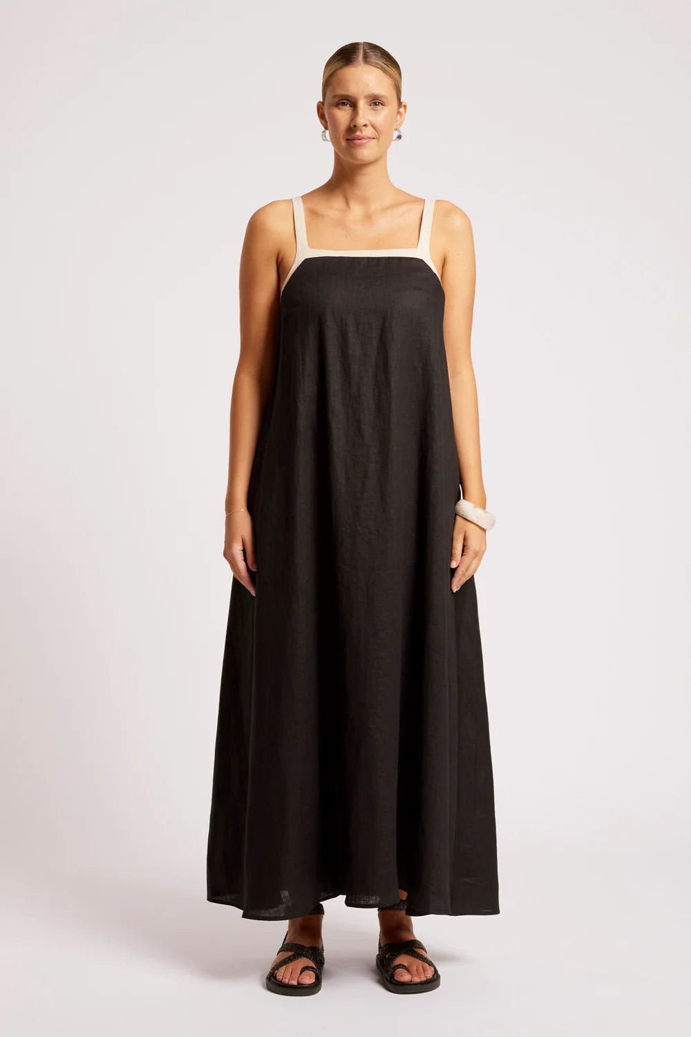 Maris Splice Tank Maxi Dress - Black / Tusk