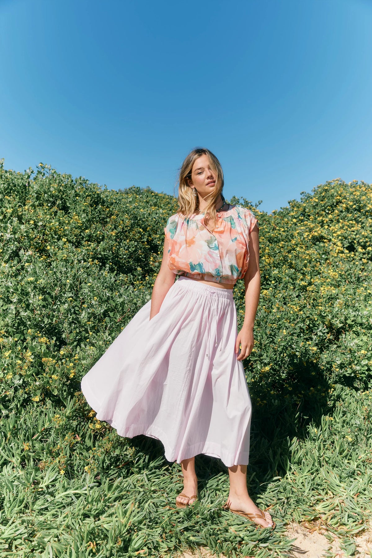 Rosa Reversible Crop Top - Floral