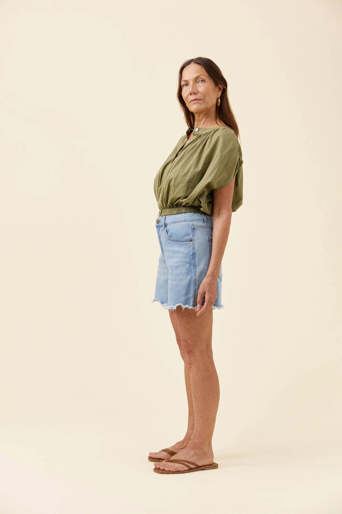 Rosa Reversible Crop Top - Sage