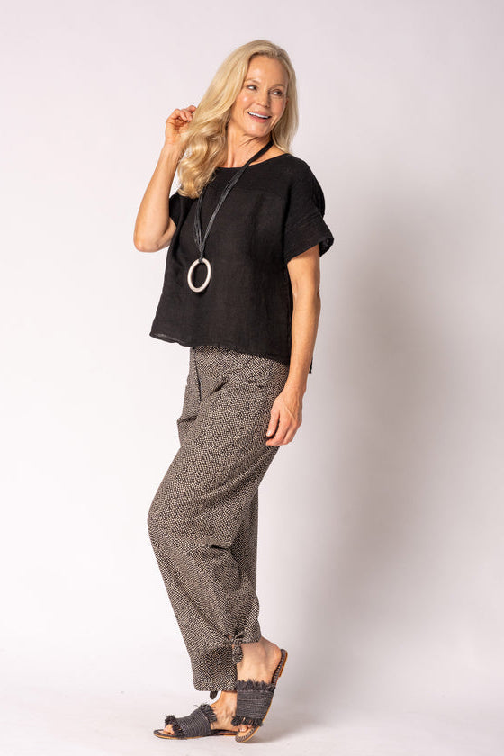 Delara Cotton Pants - Onyx