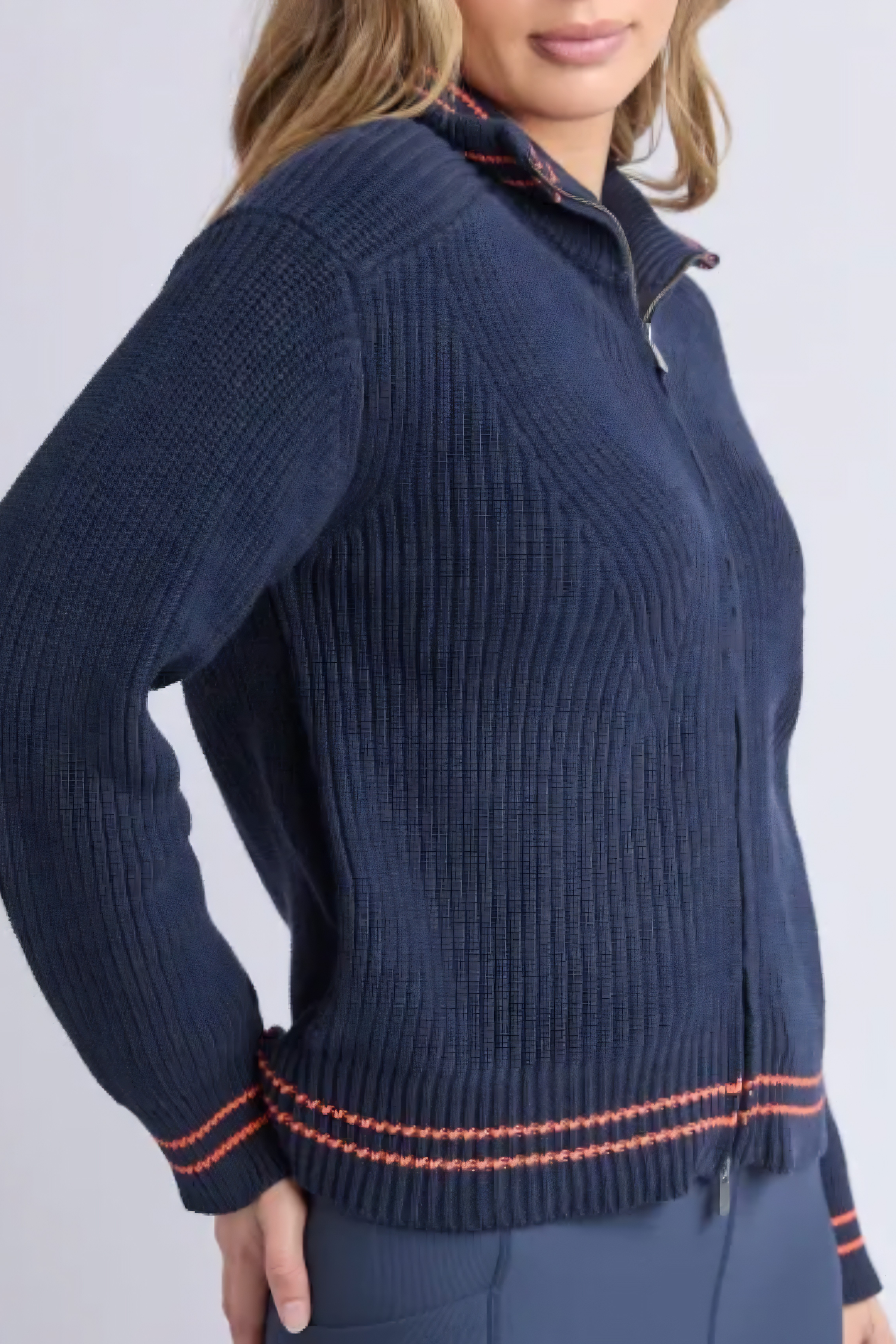Modern Zip Crew - Navy
