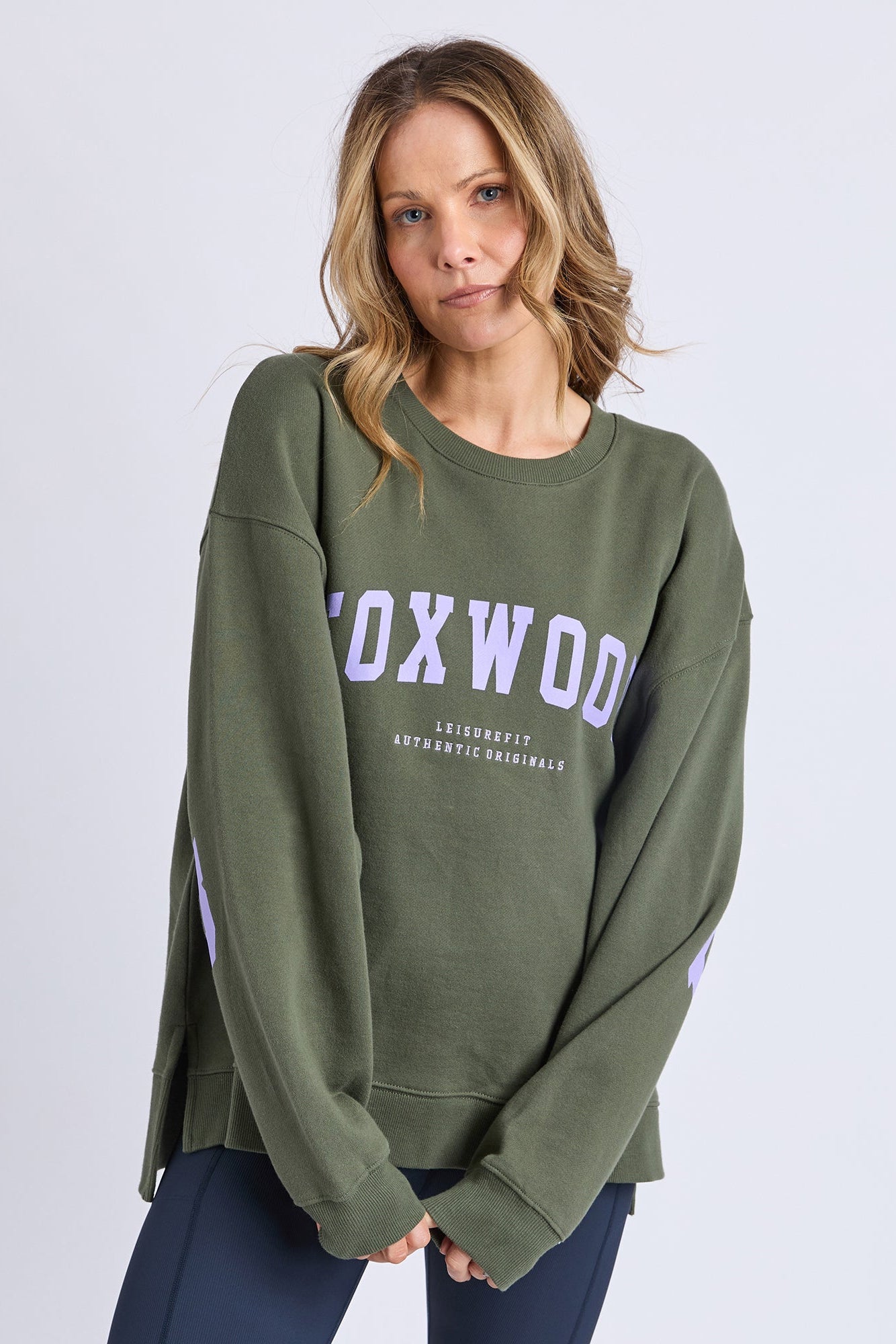 Foxwood Interval Crew -Khaki/Lilac