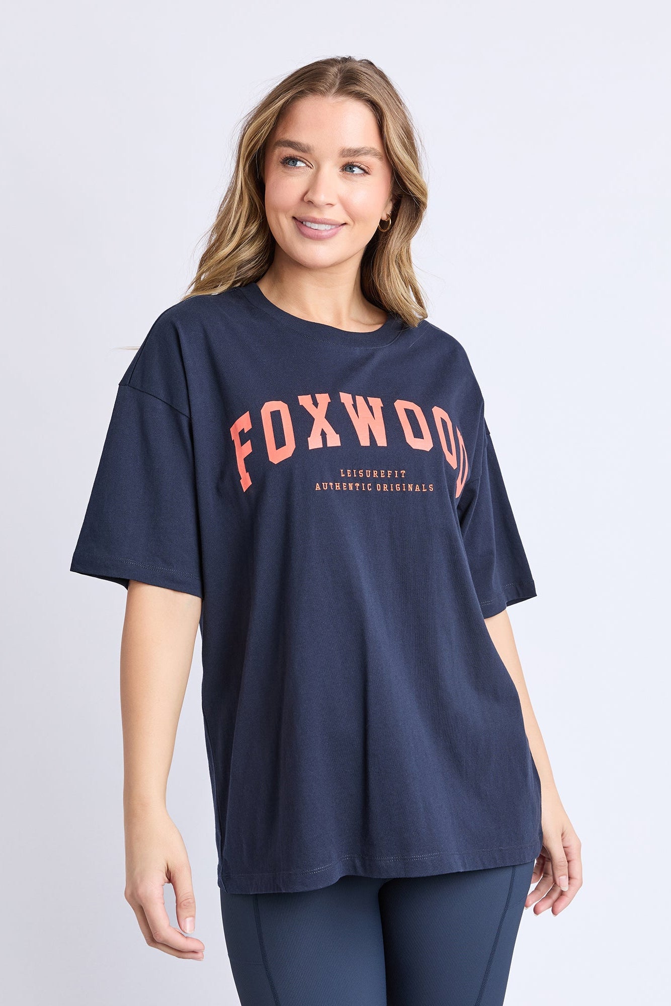 Interval Tee - Navy/Orange
