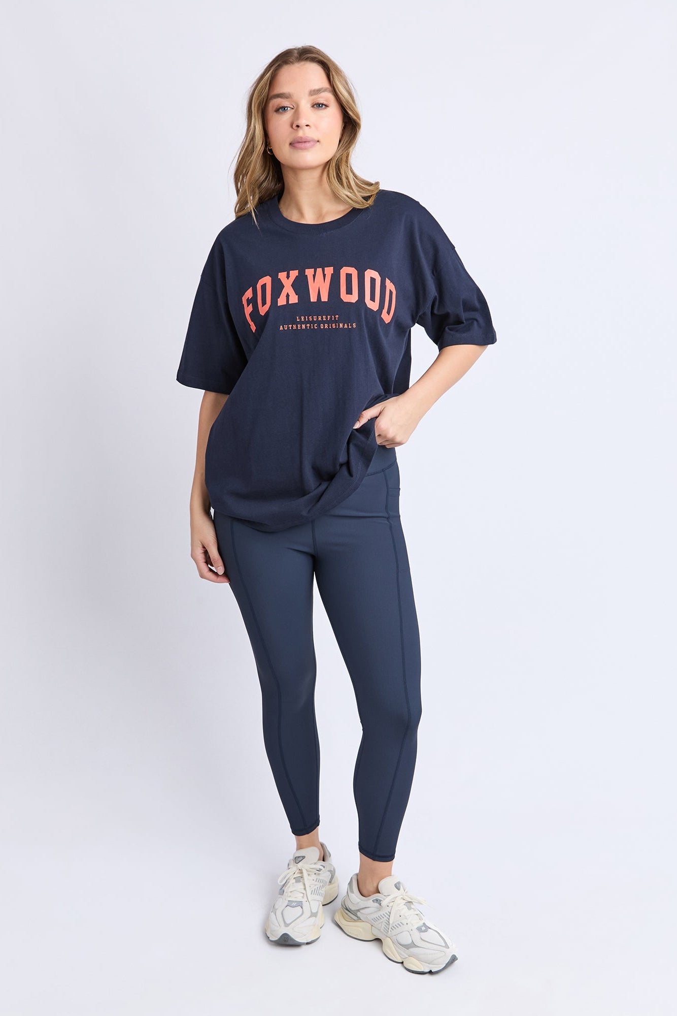 Interval Tee - Navy/Orange