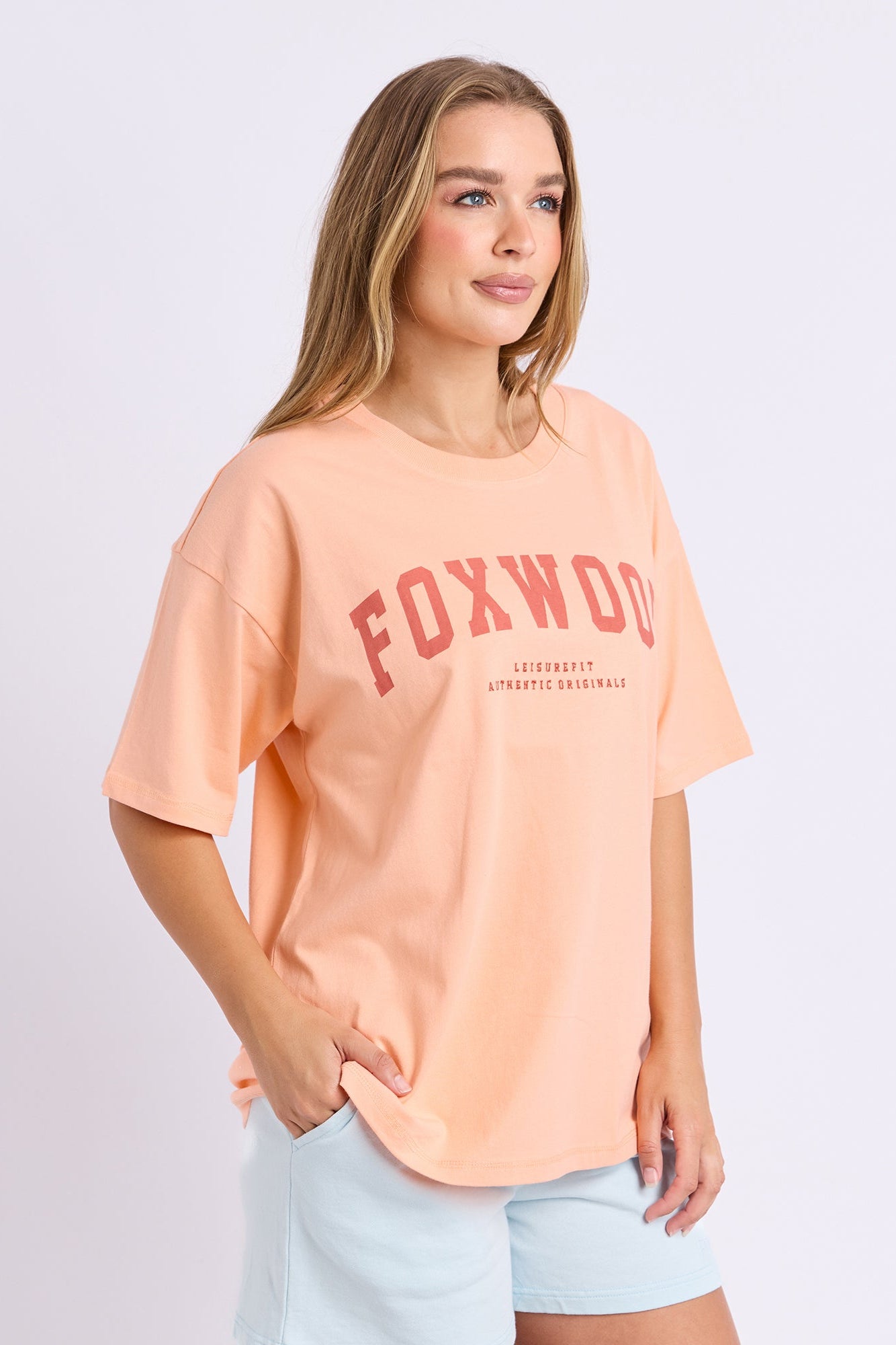 Foxwood Interval Tee - Neon Peach