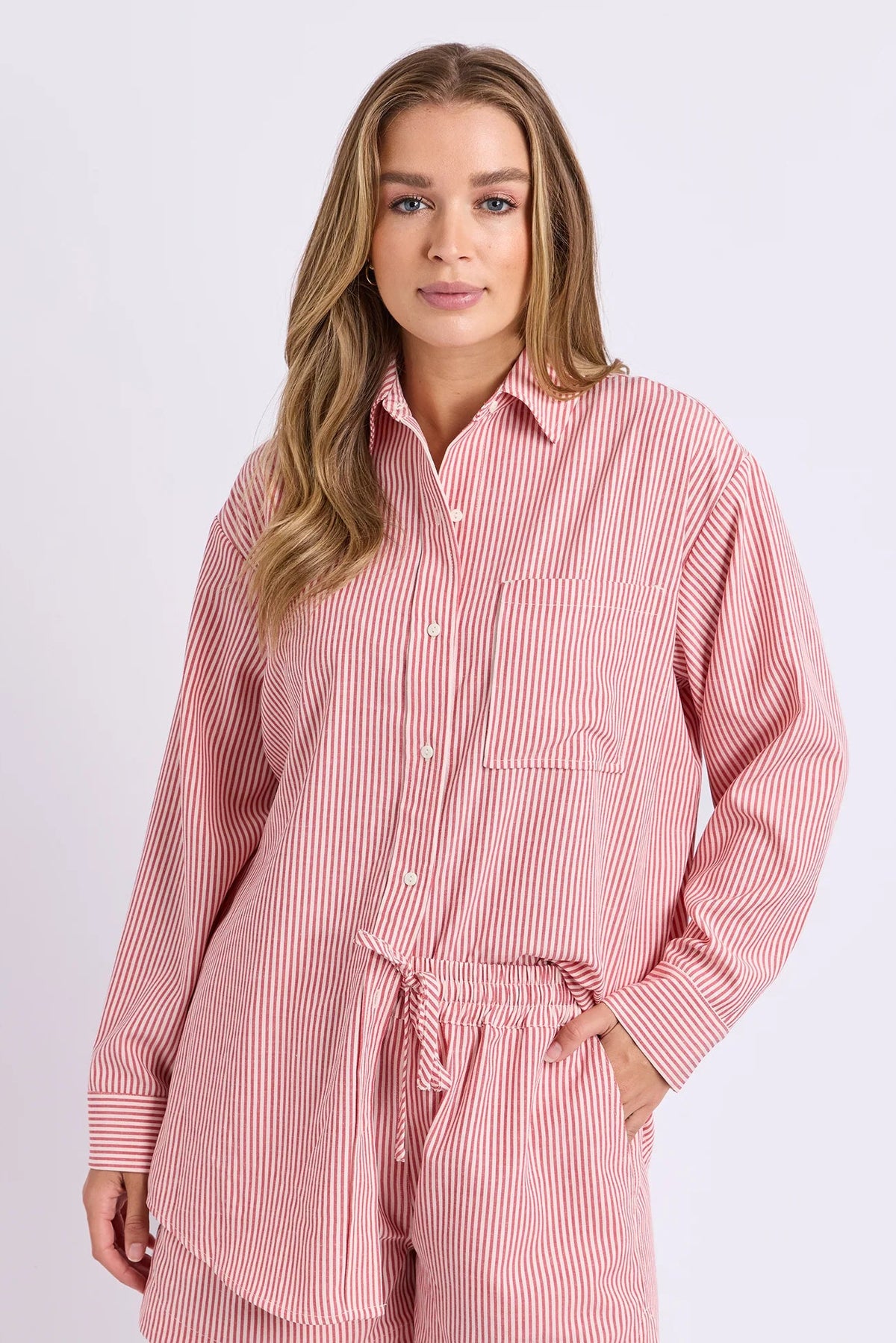 Foxwood Echo Shirt - Red/White Stripe