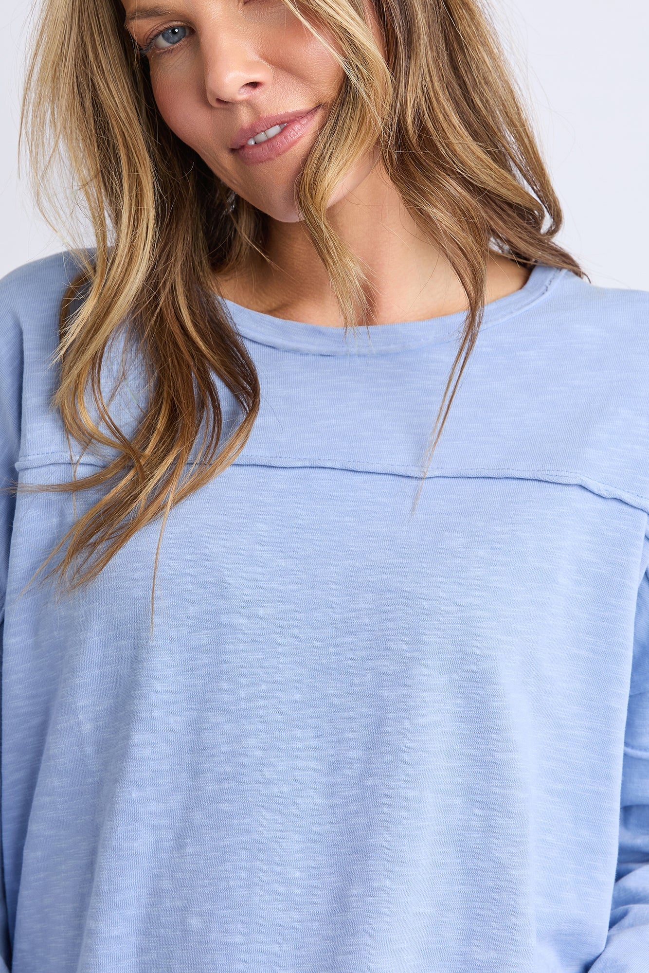 Foxwood Jayne Throw On Top - Light Blue