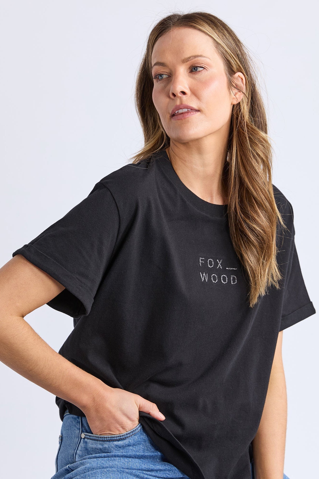 Foxwood Huntleigh Oversized Tee - Black