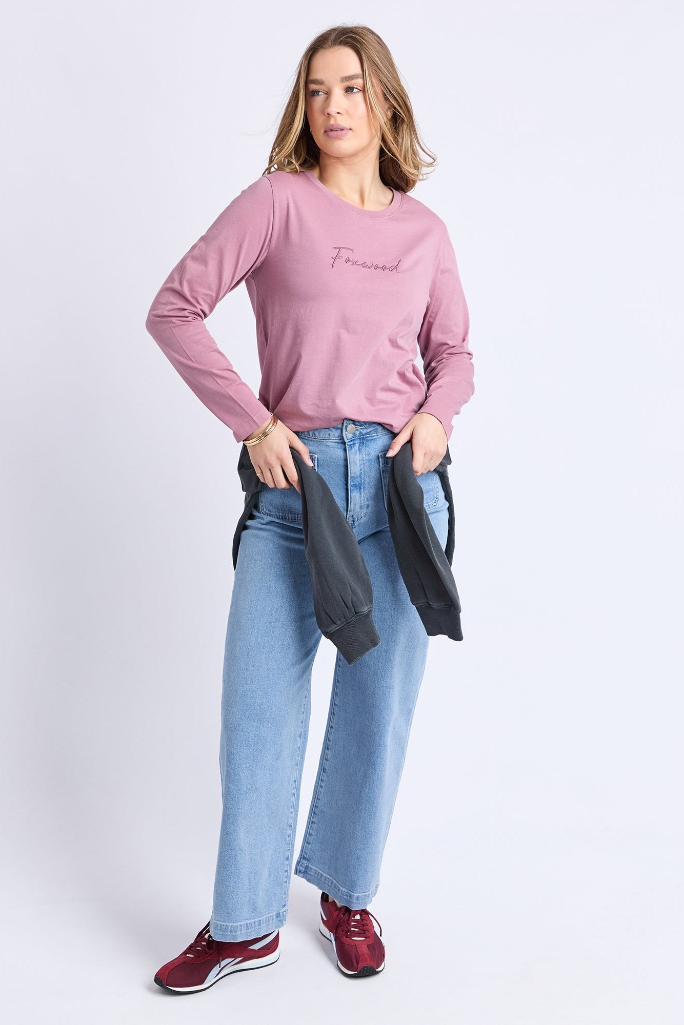 Signature Long Sleeve Tee - Dusty Rose