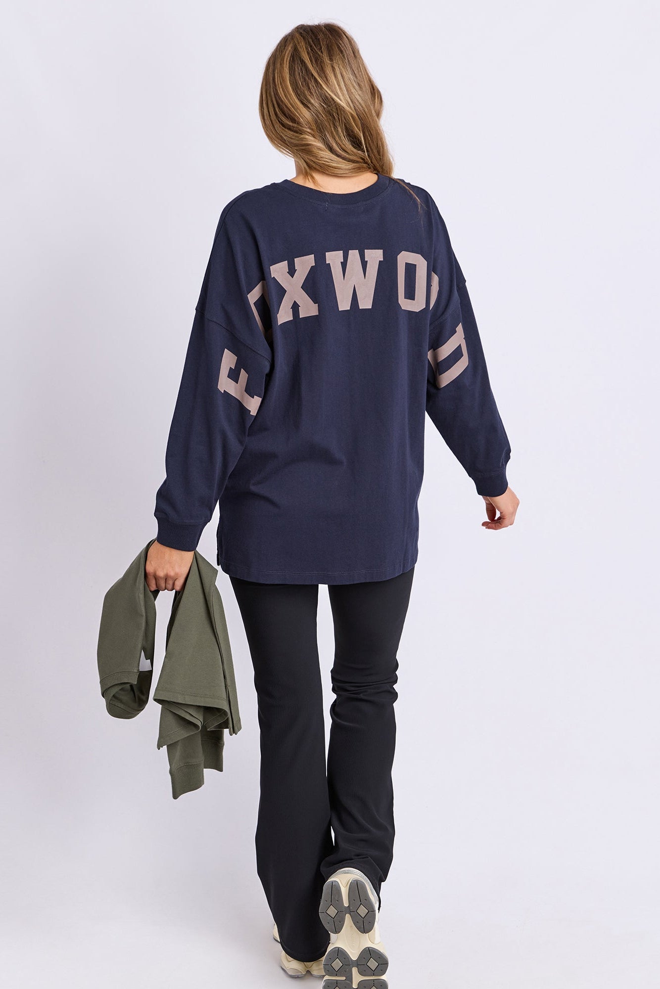 Foxwood Interval L/S Tee - Navy/Brown