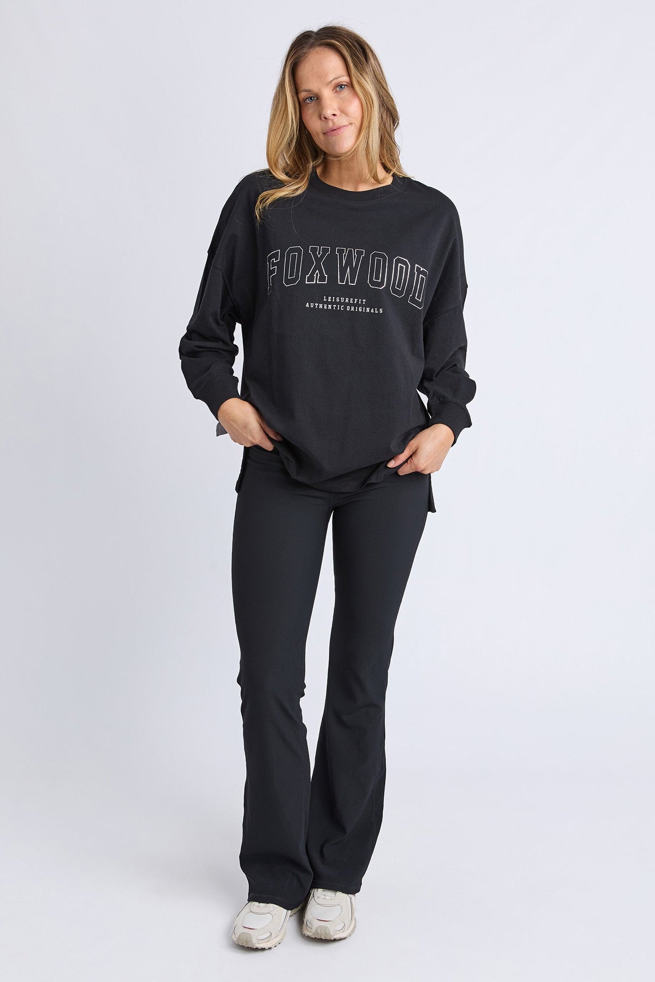 Foxwood Interval L/S Tee - Black/Silver