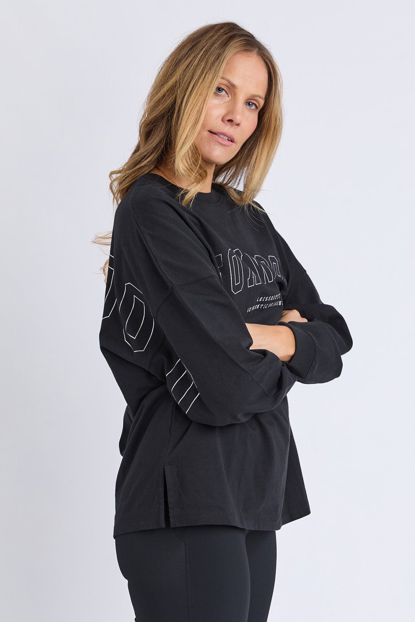 Foxwood Interval L/S Tee - Black/Silver