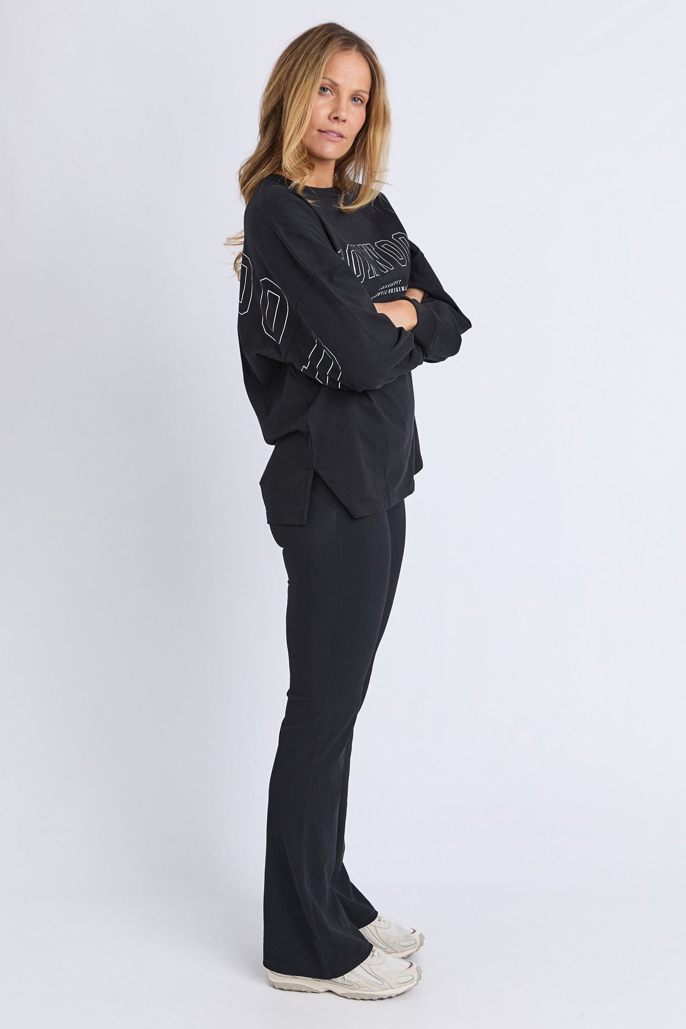 Foxwood Interval L/S Tee - Black/Silver