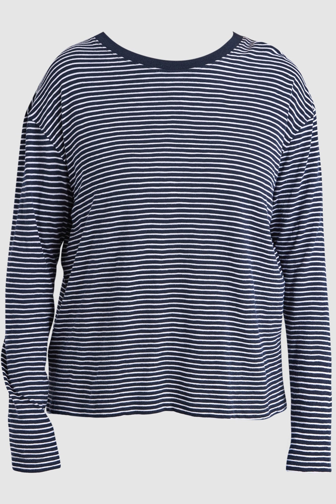 Foxwood Hutch Ls Tee - Navy/Wht Stripe