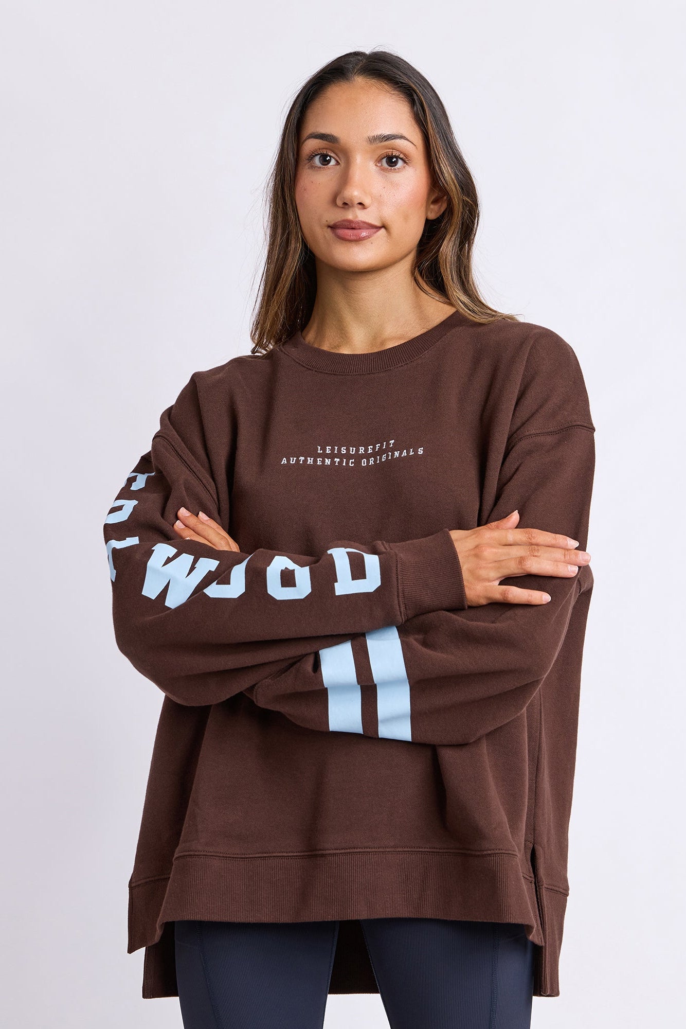 Foxwood Origin Crew - Light Blue with Coffee