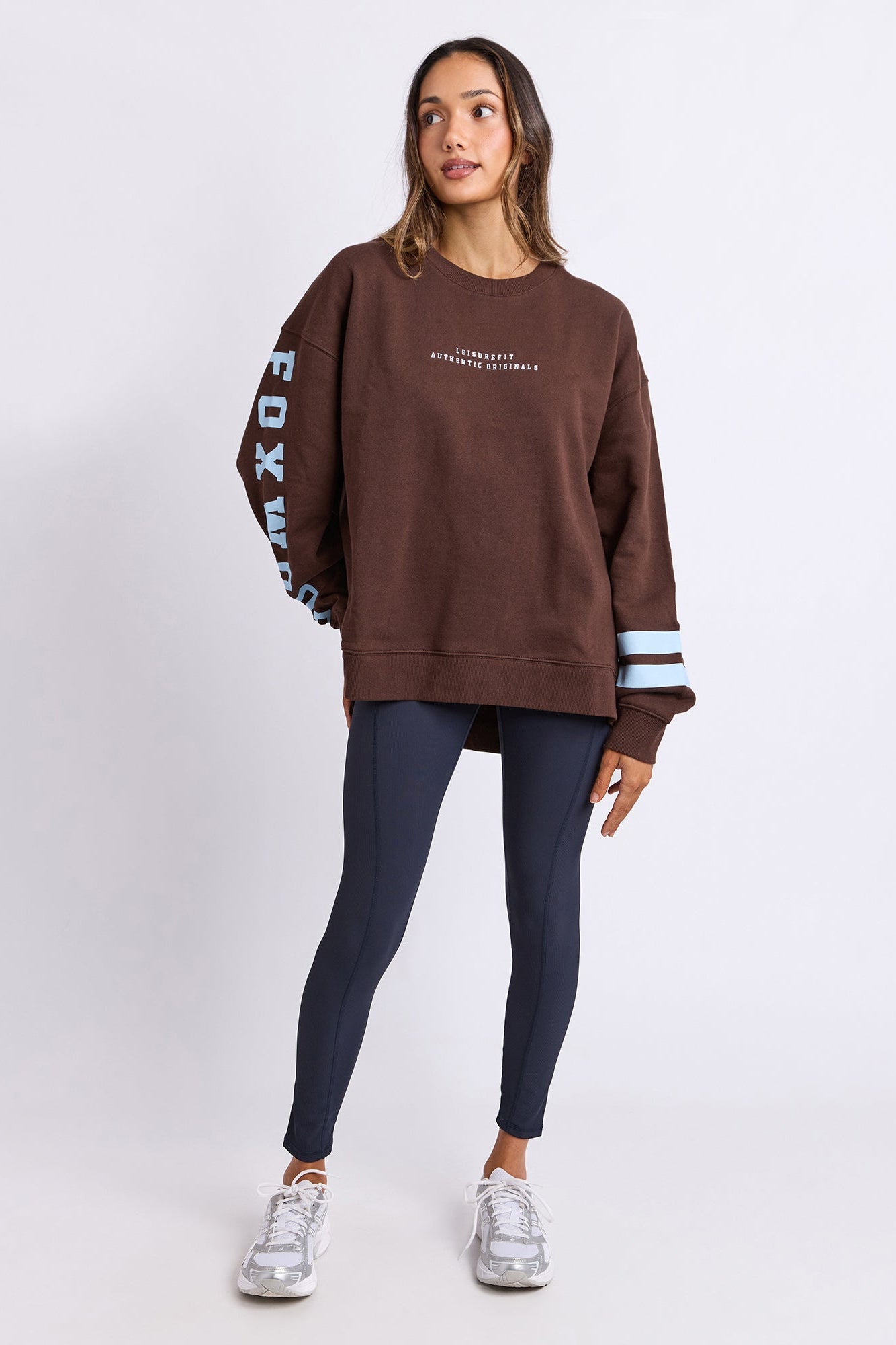 Foxwood Origin Crew - Coffee Bean with Light Blue