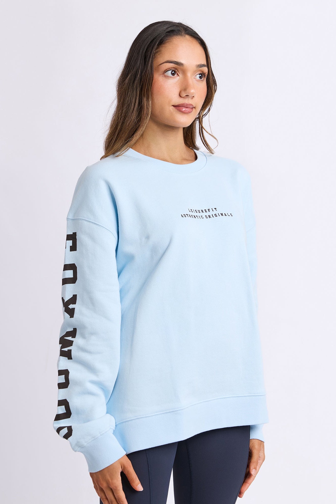 Foxwood Origin Crew - Light Blue with Coffee