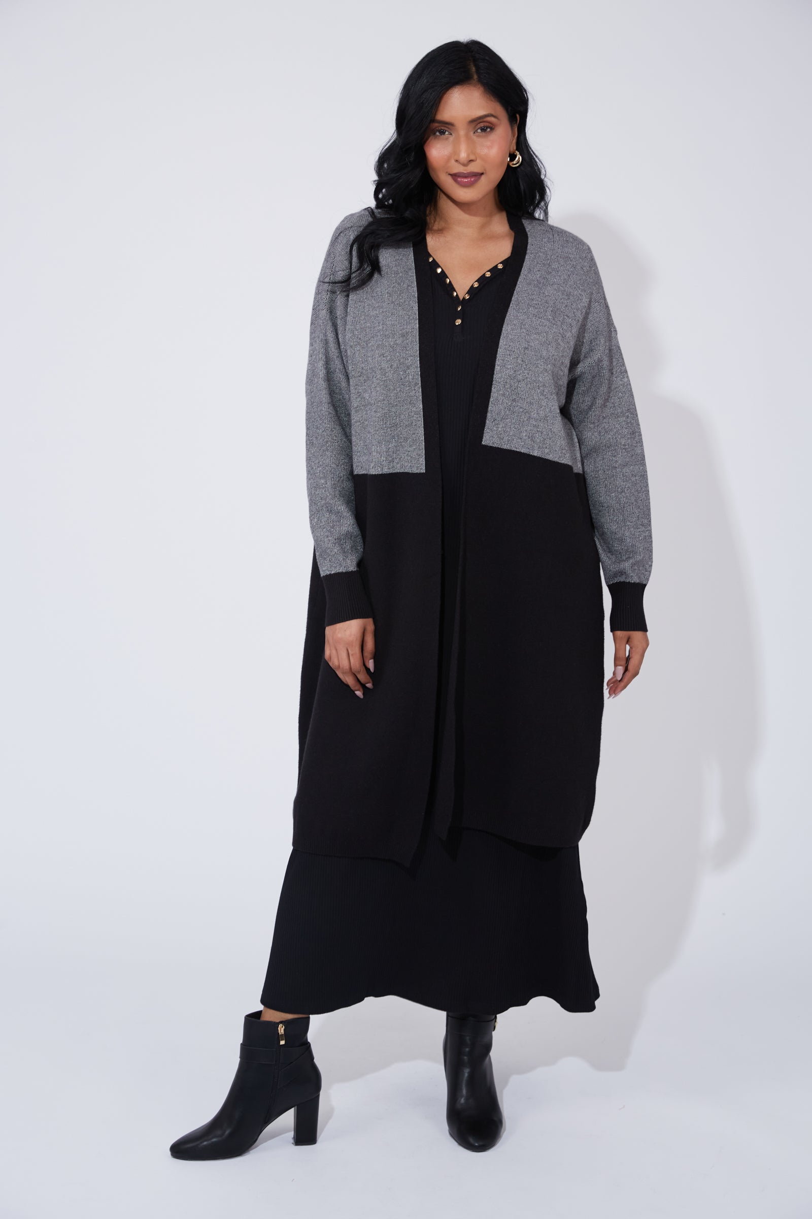 Cyprus Cardigan - White/Kohl