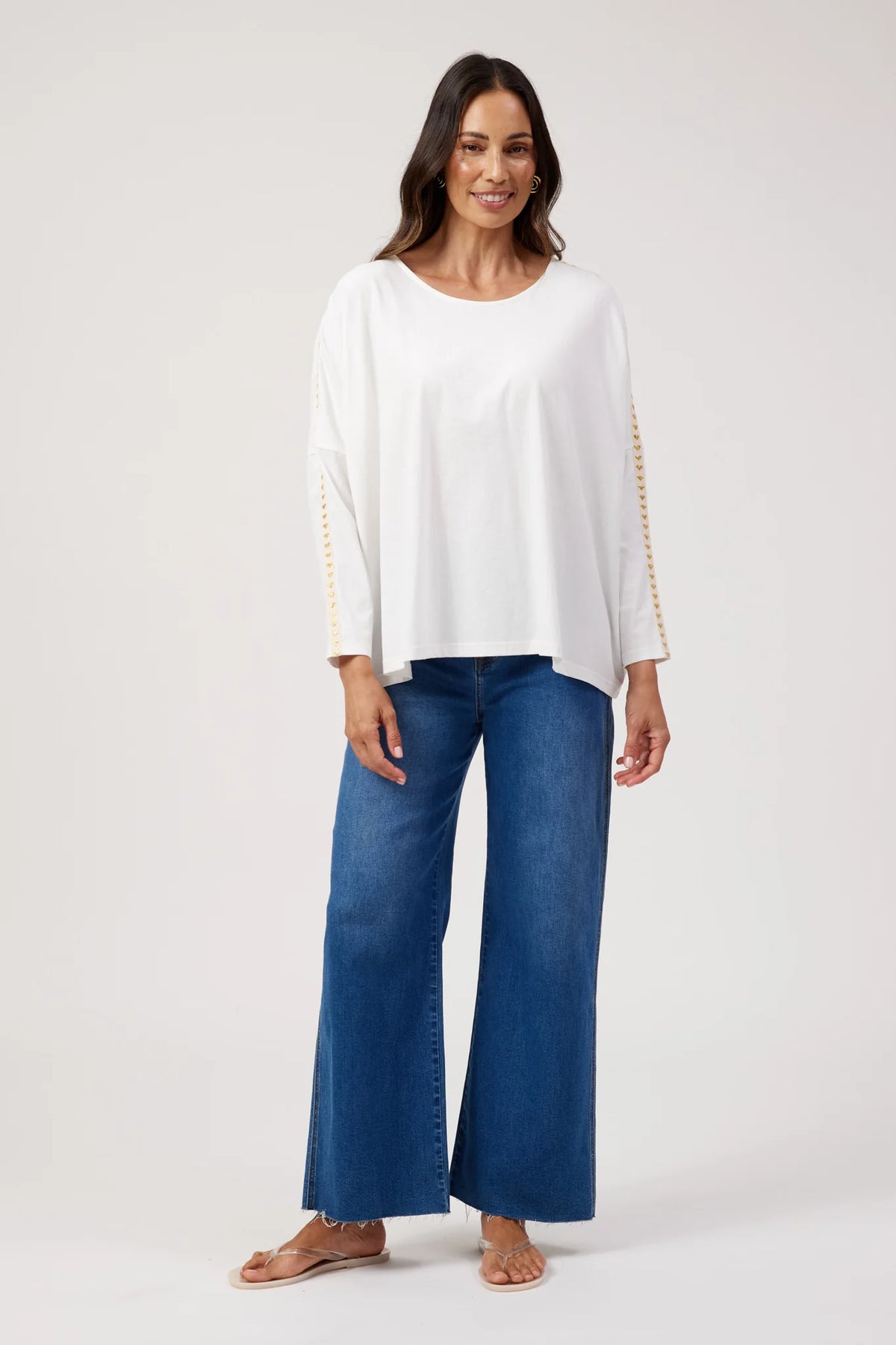 Elba Heart L/S Tshirt - White