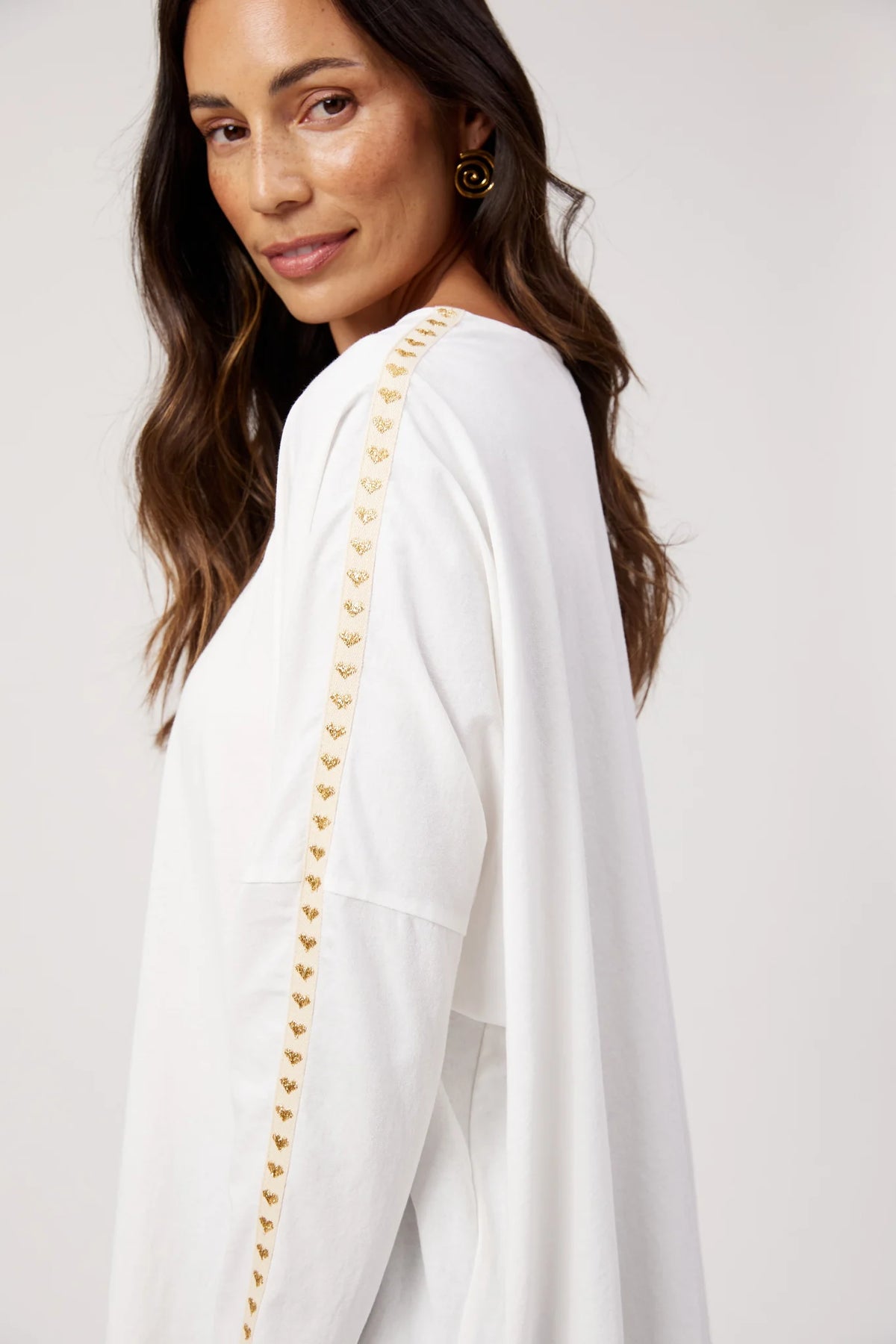 Elba Heart L/S Tshirt - White
