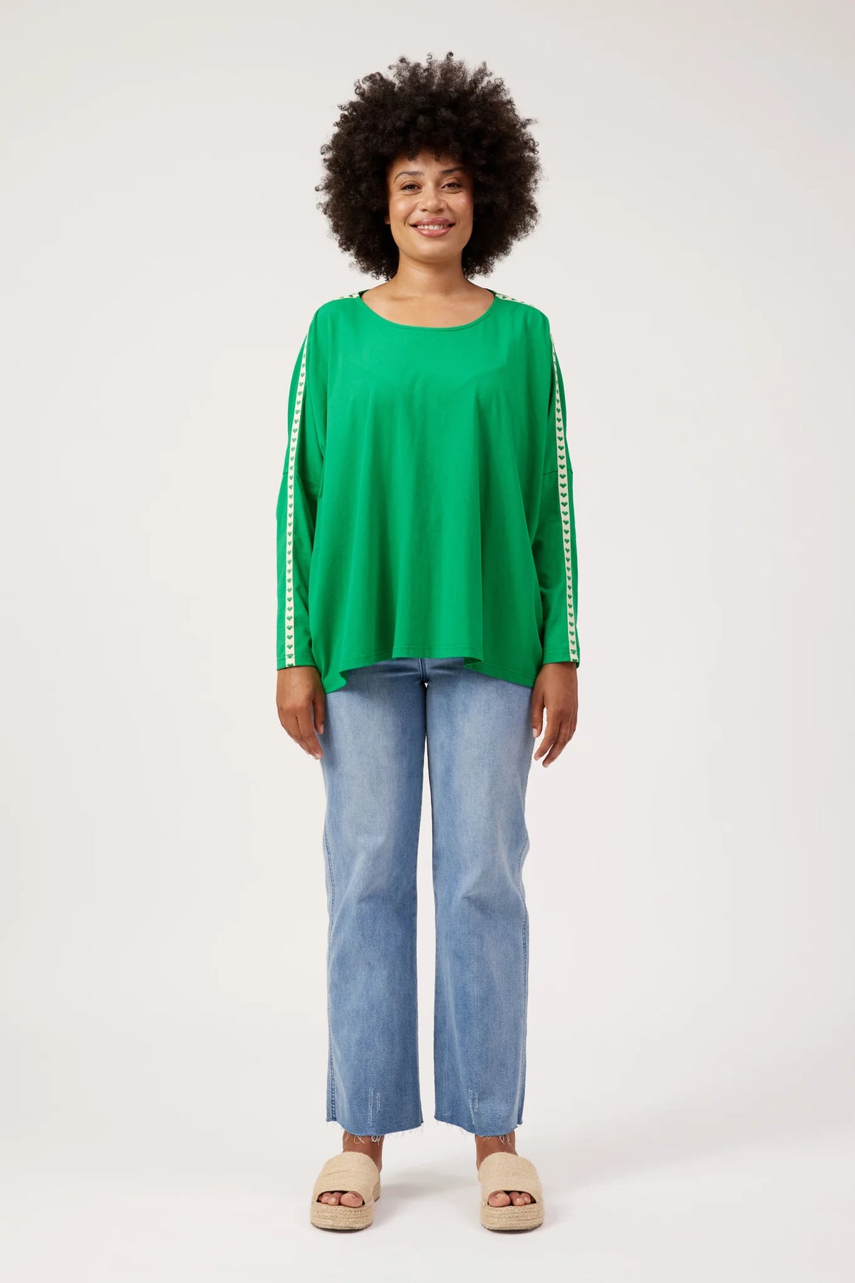 Elba Heart L/S Tshirt - Green