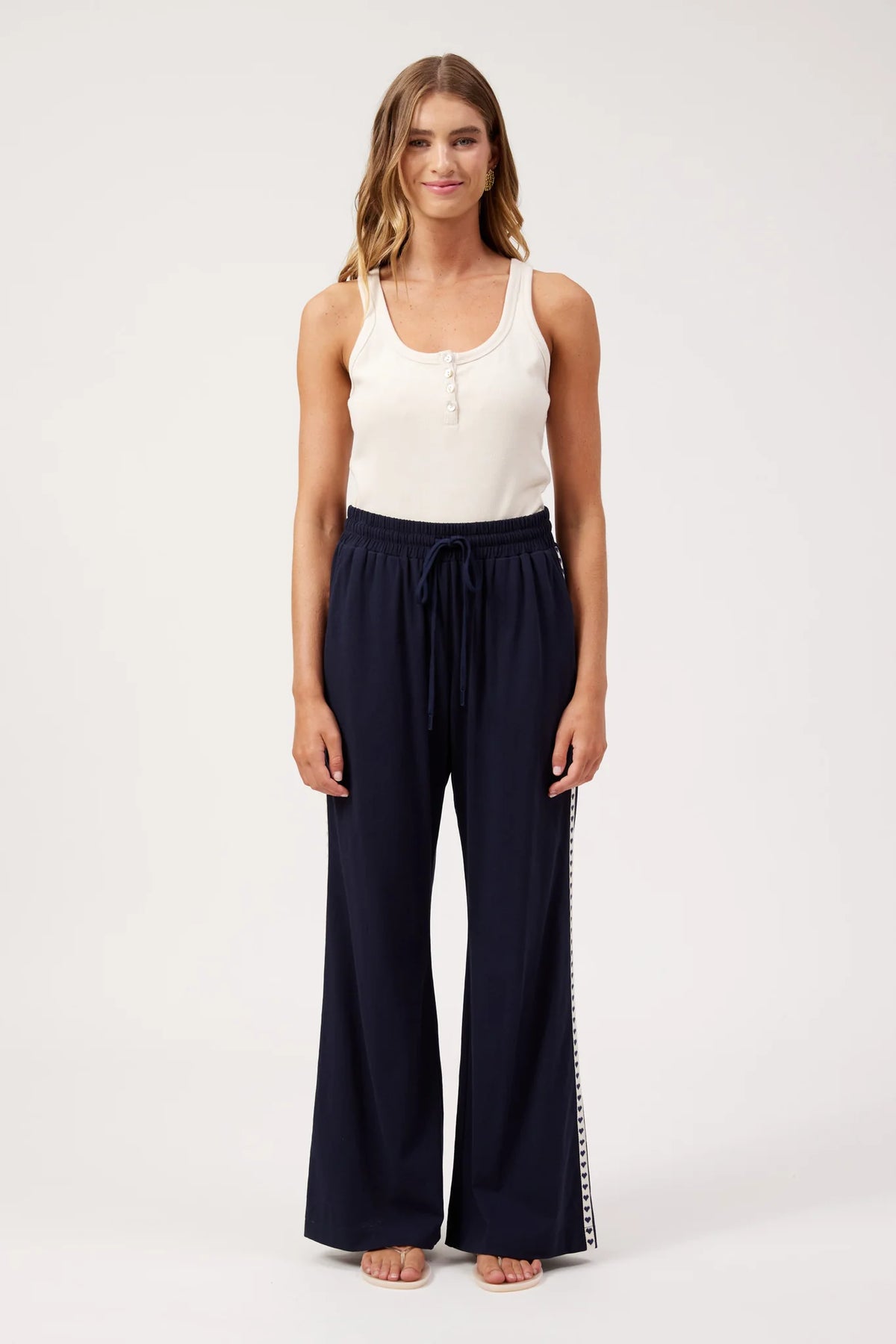 Elba Heart Pant - Navy