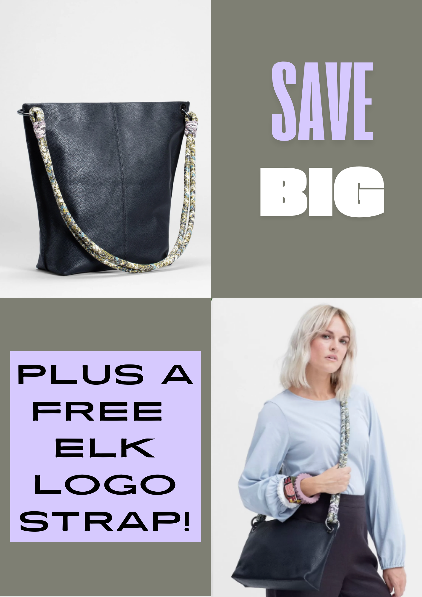 Jalta Small Bag with FREE Elk Logo Strap