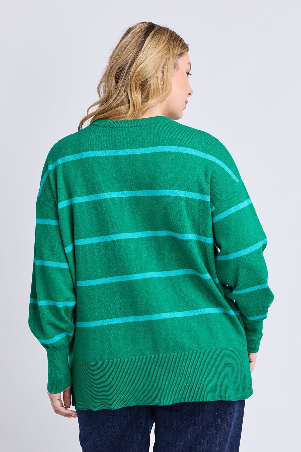 Charli Stripe Knit - Virdis Green