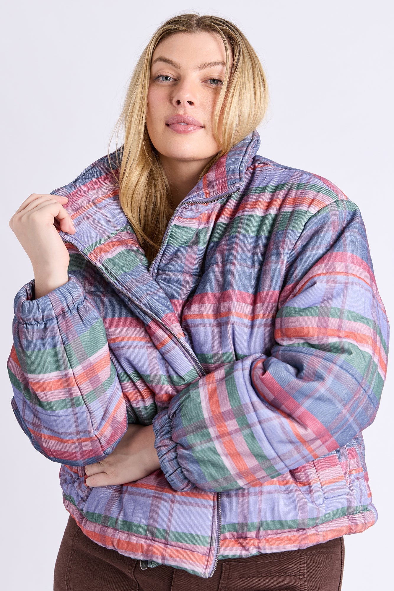 Cord Check Jacket - Multi Colour