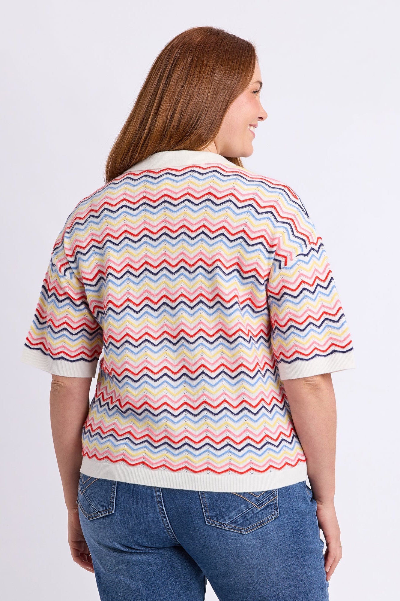 Elm Market Morning Knit Polo - Stripe