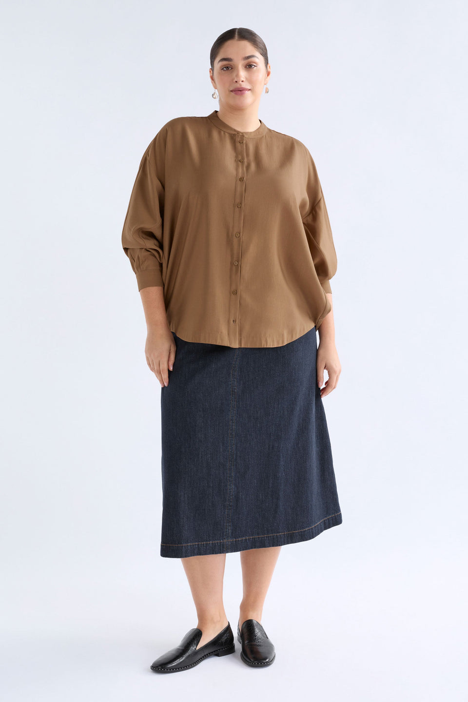 Elk Ahren Shirt - Dark Toffee