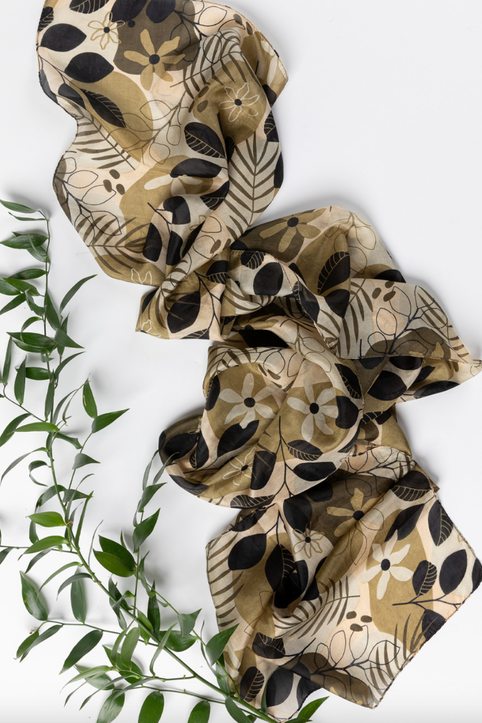 Abstract Silk Scarf