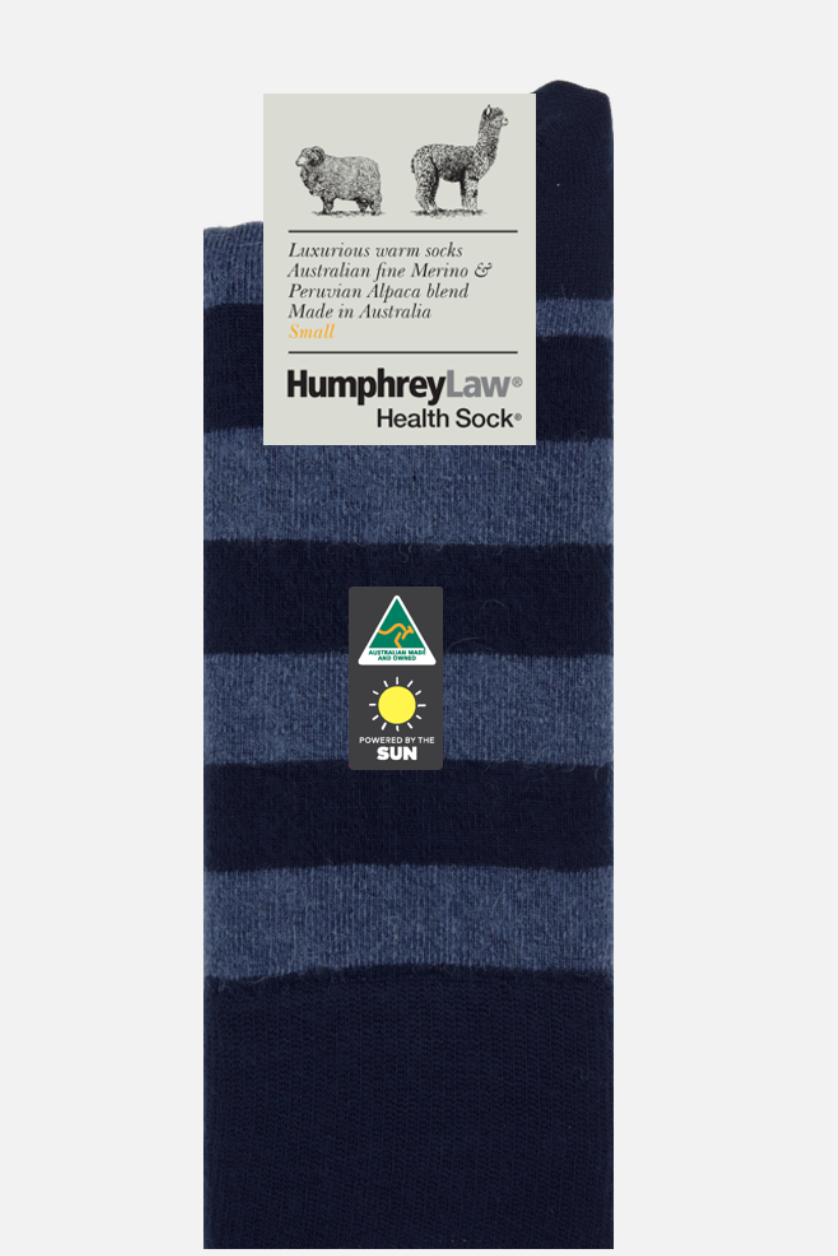 Alpaca/Merino Stripe Socks - Humphrey Law