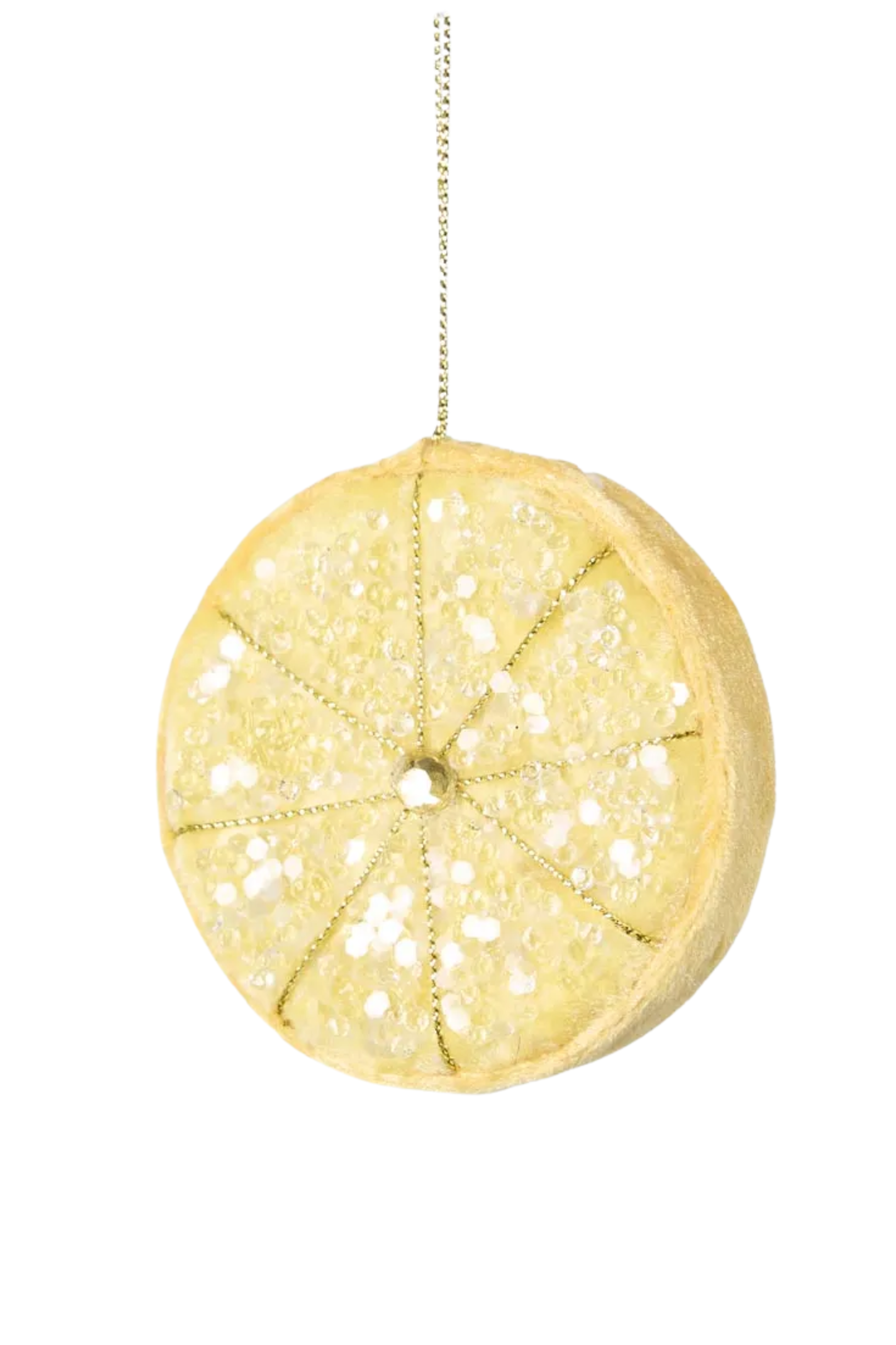 Beaded Lemon Slice - Yellow