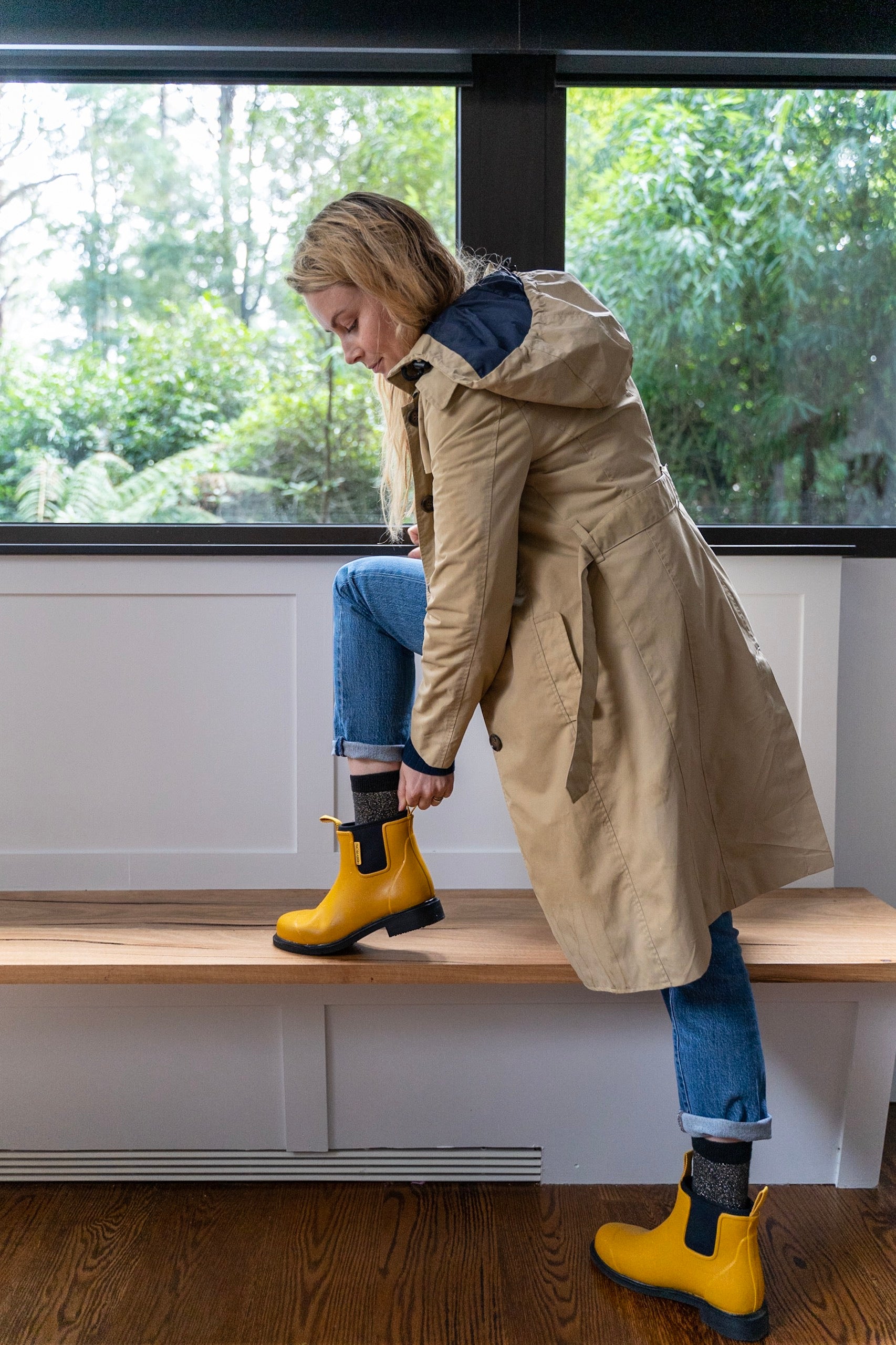 Merry People Bobbi Gumboots/Rainboots - Mustard